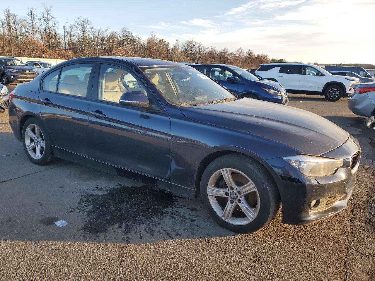 2013 Bmw 3 Series Black vin: WBA3B5G51DNS00588