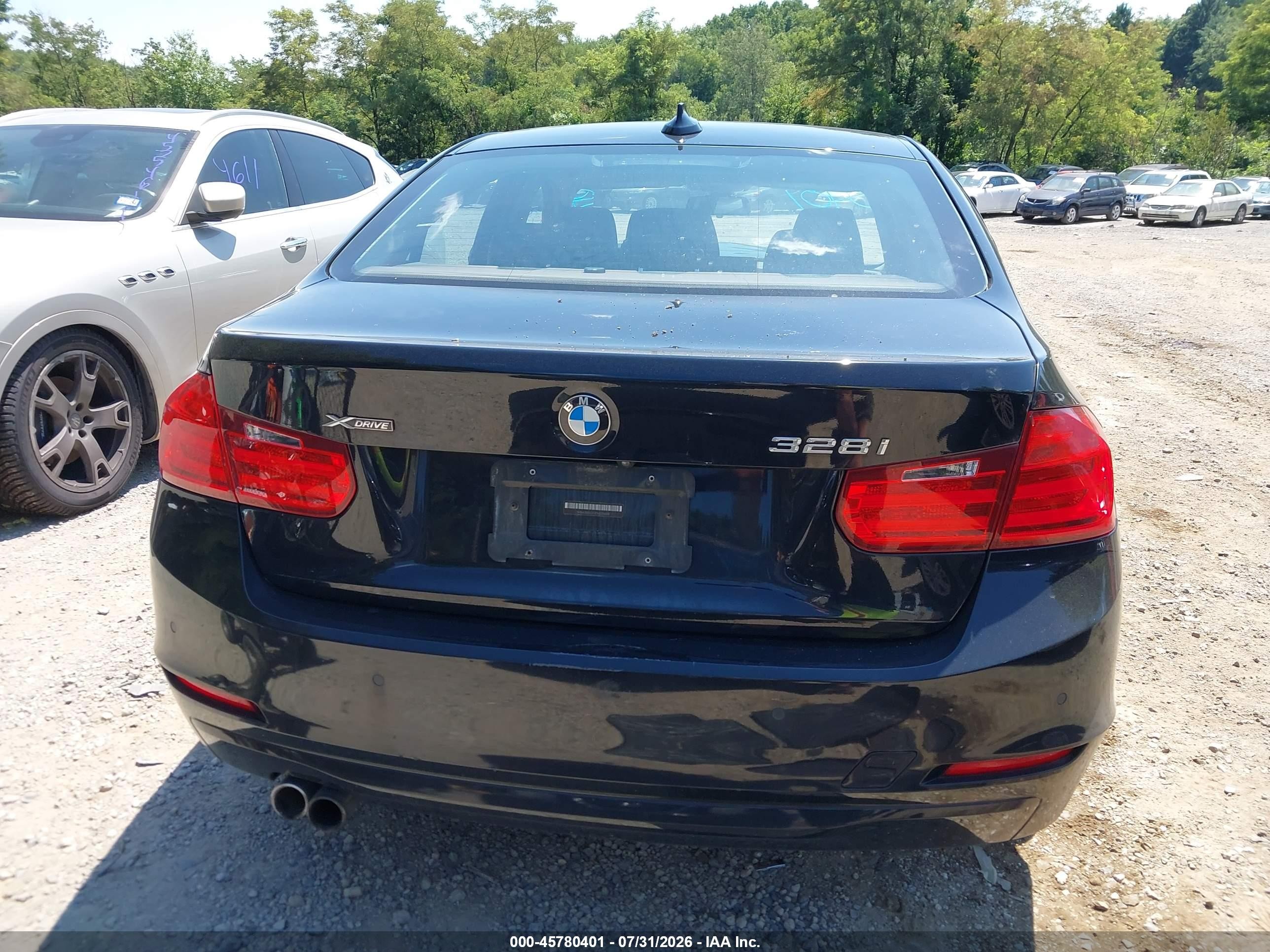 2015 Bmw 328i Xdrive Black vin: WBA3B5G51FNS20469