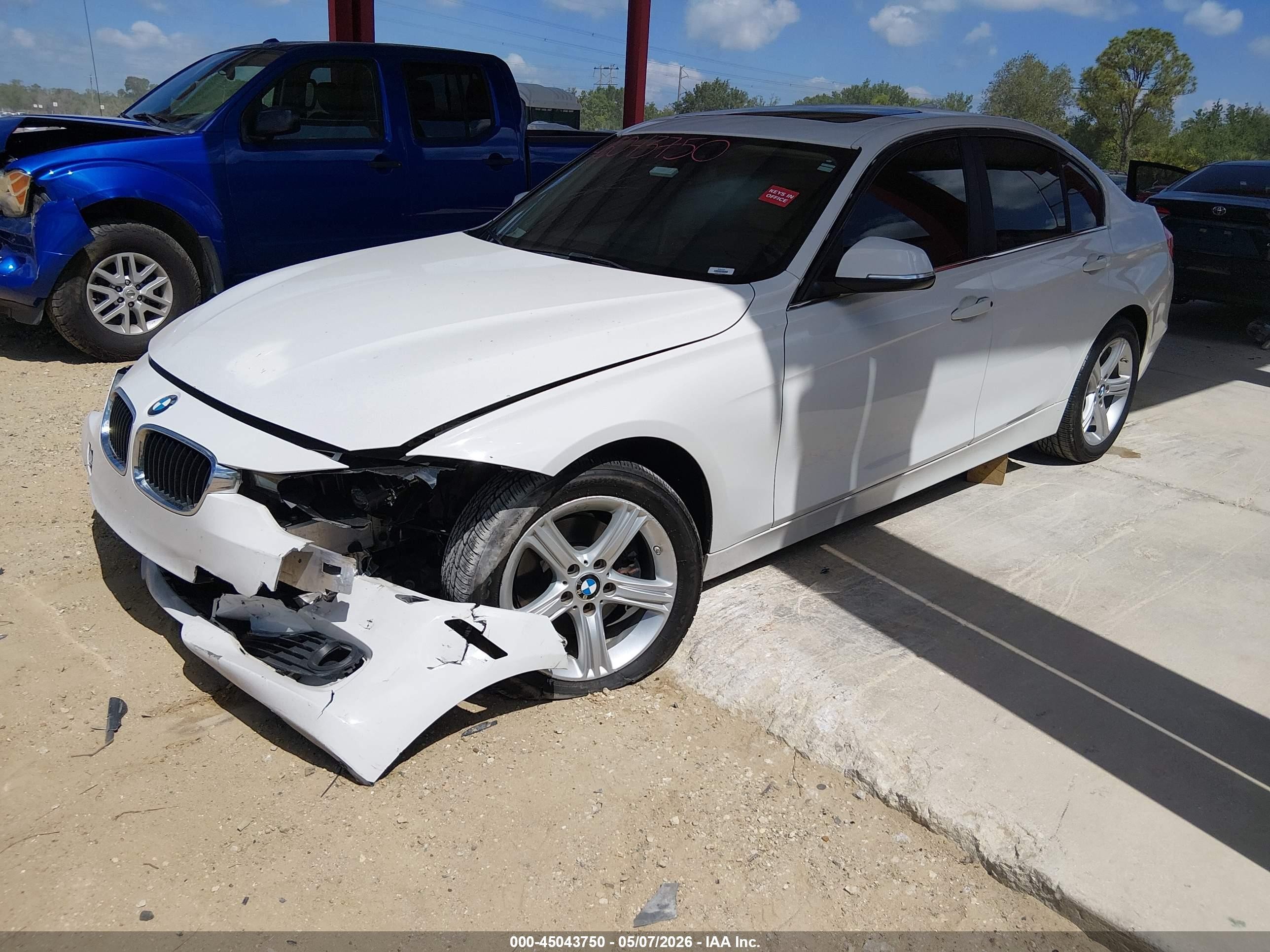 2014 Bmw 328i Xdrive White vin: WBA3B5G52ENS08071