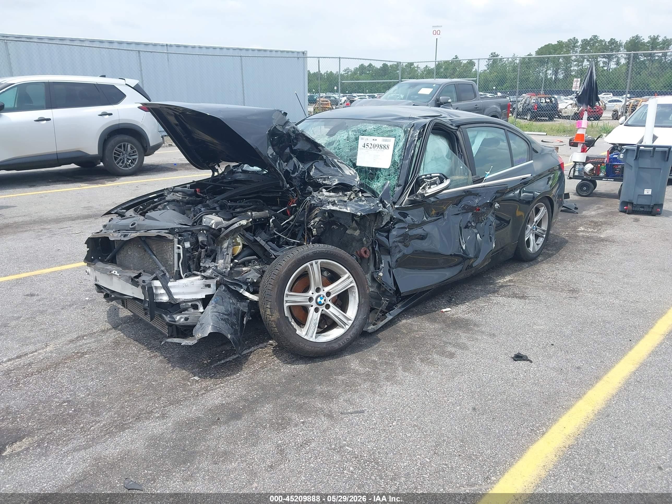 2015 Bmw 328i Xdrive Black vin: WBA3B5G52FNS14938