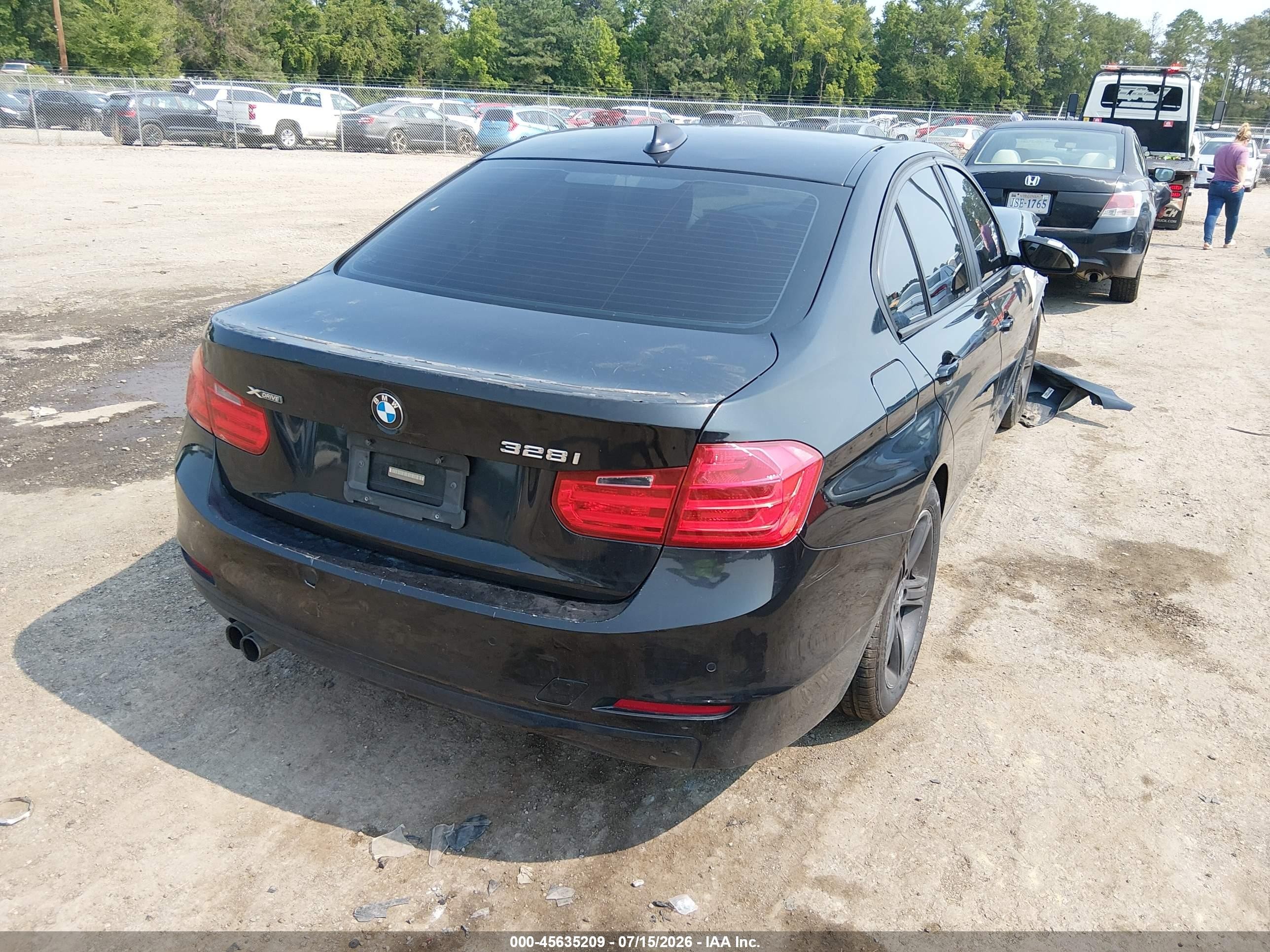 2015 Bmw 328i Xdrive Black vin: WBA3B5G52FNS16303