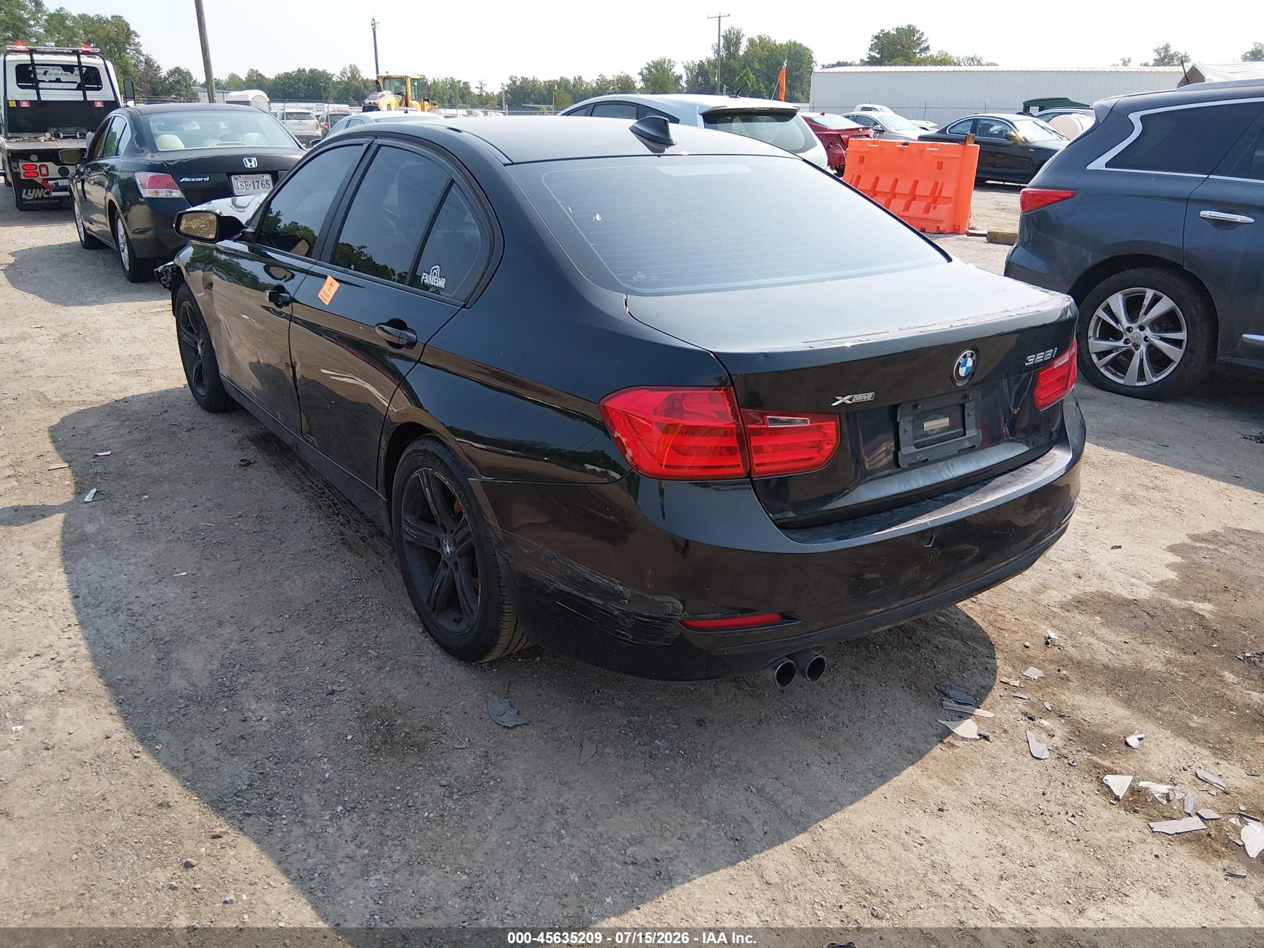 2015 Bmw 328i Xdrive Black vin: WBA3B5G52FNS16303