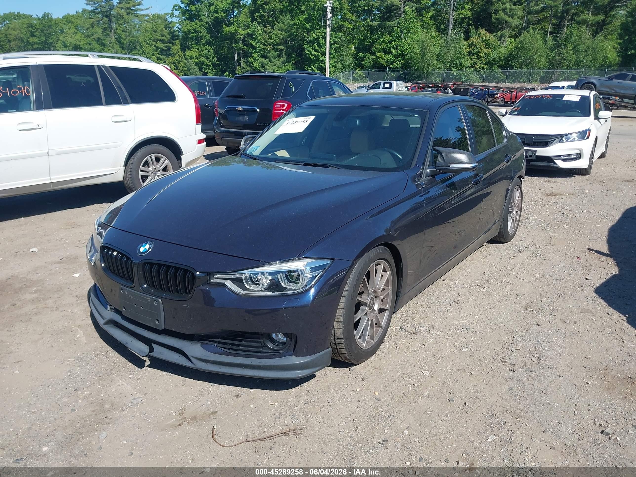 2015 Bmw 328i Xdrive Blue vin: WBA3B5G55FNS17722