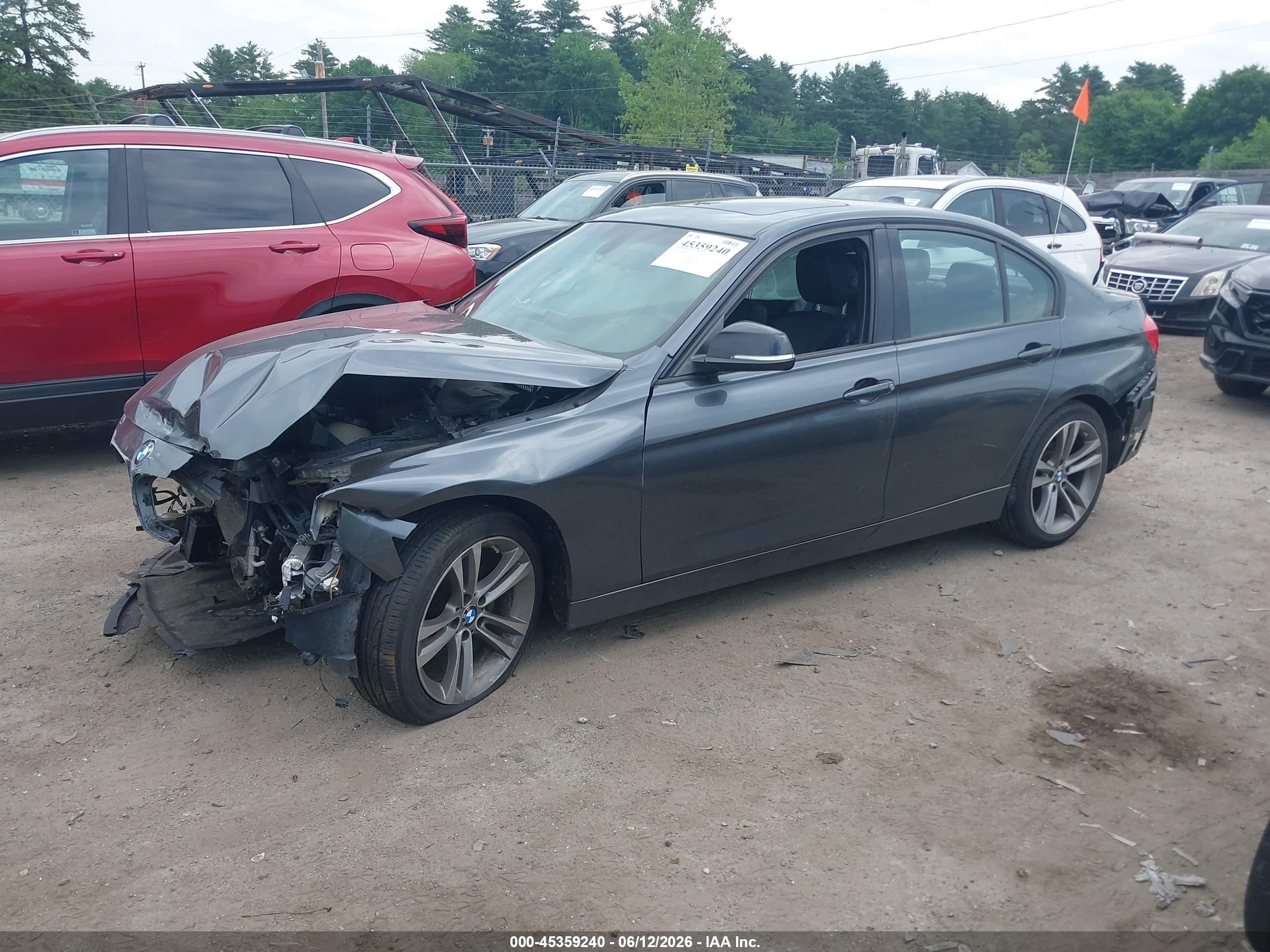 2014 Bmw 328i Xdrive Gray vin: WBA3B5G56ENS08090