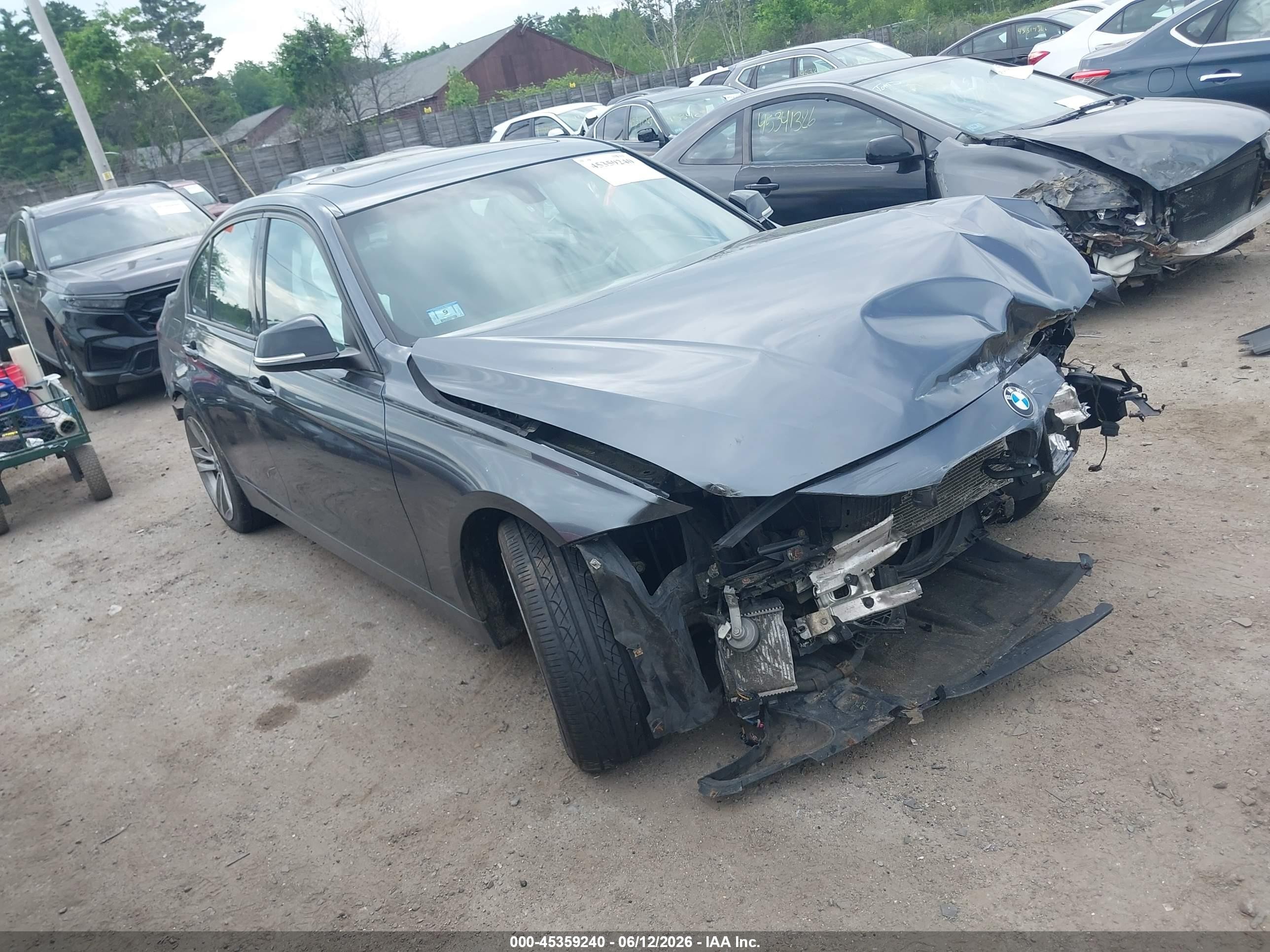 2014 Bmw 328i Xdrive Gray vin: WBA3B5G56ENS08090