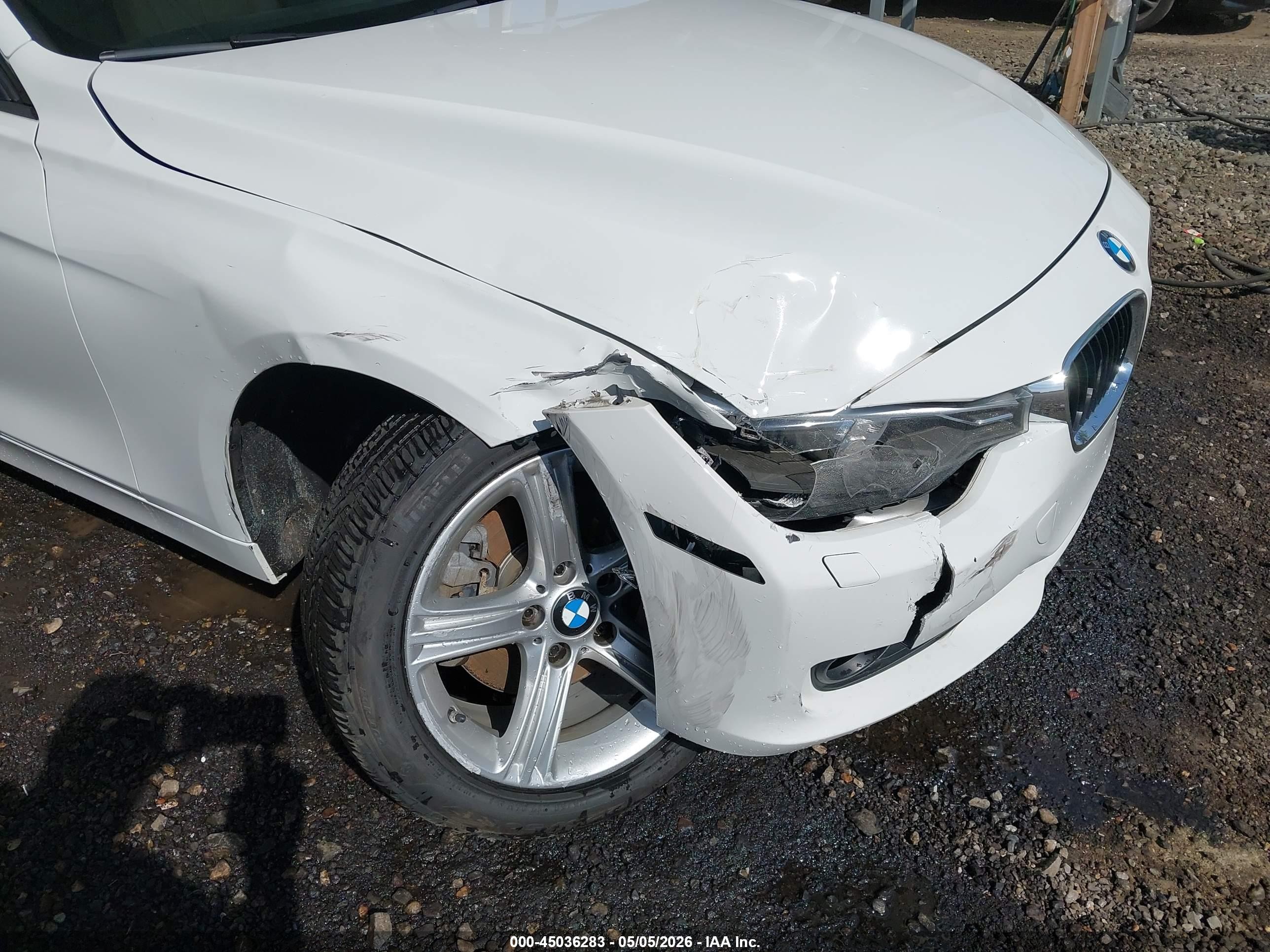 2015 Bmw 328i Xdrive White vin: WBA3B5G56FNS14232