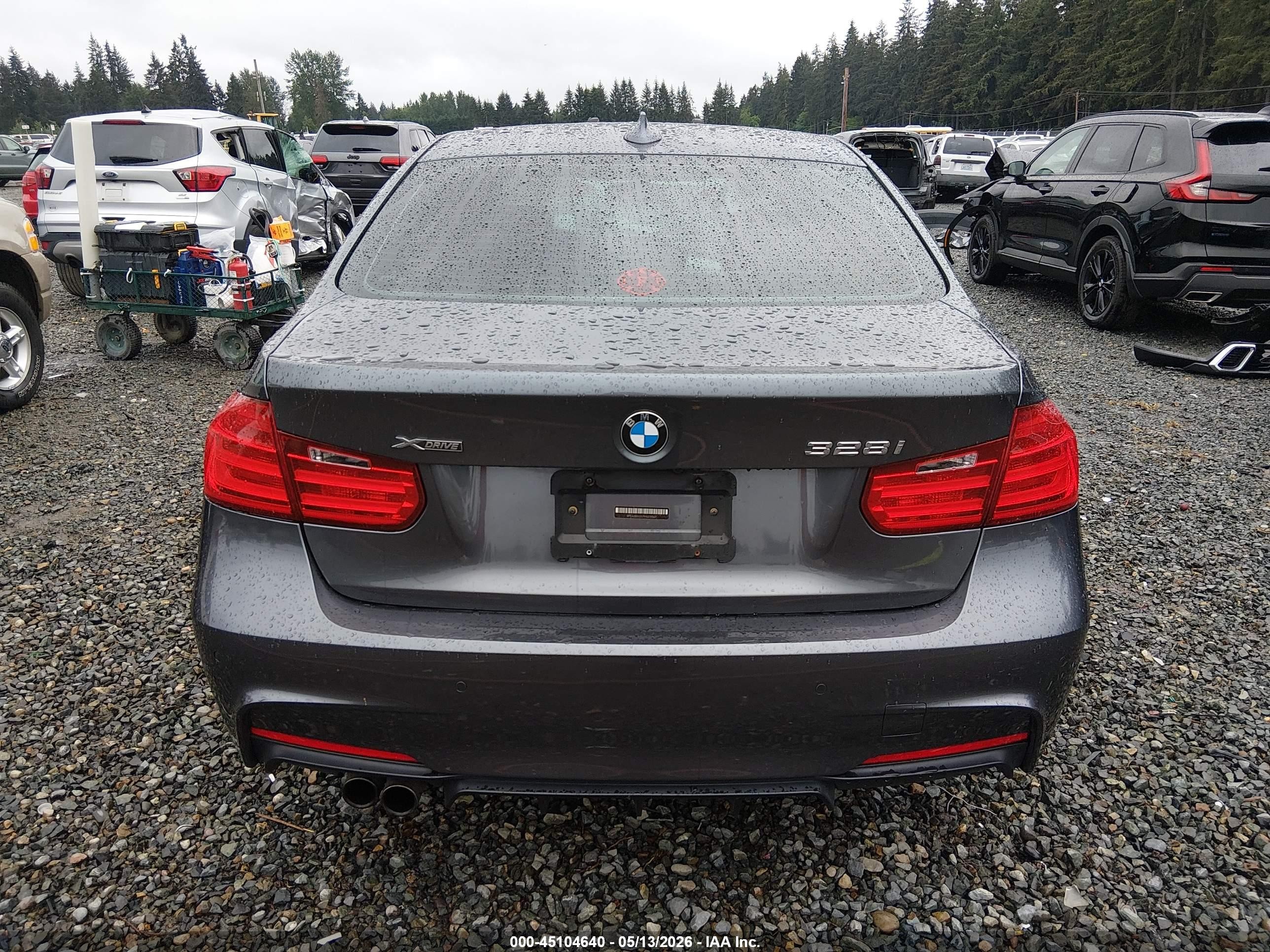 2015 Bmw 328i Xdrive Gray vin: WBA3B5G57FNS12067