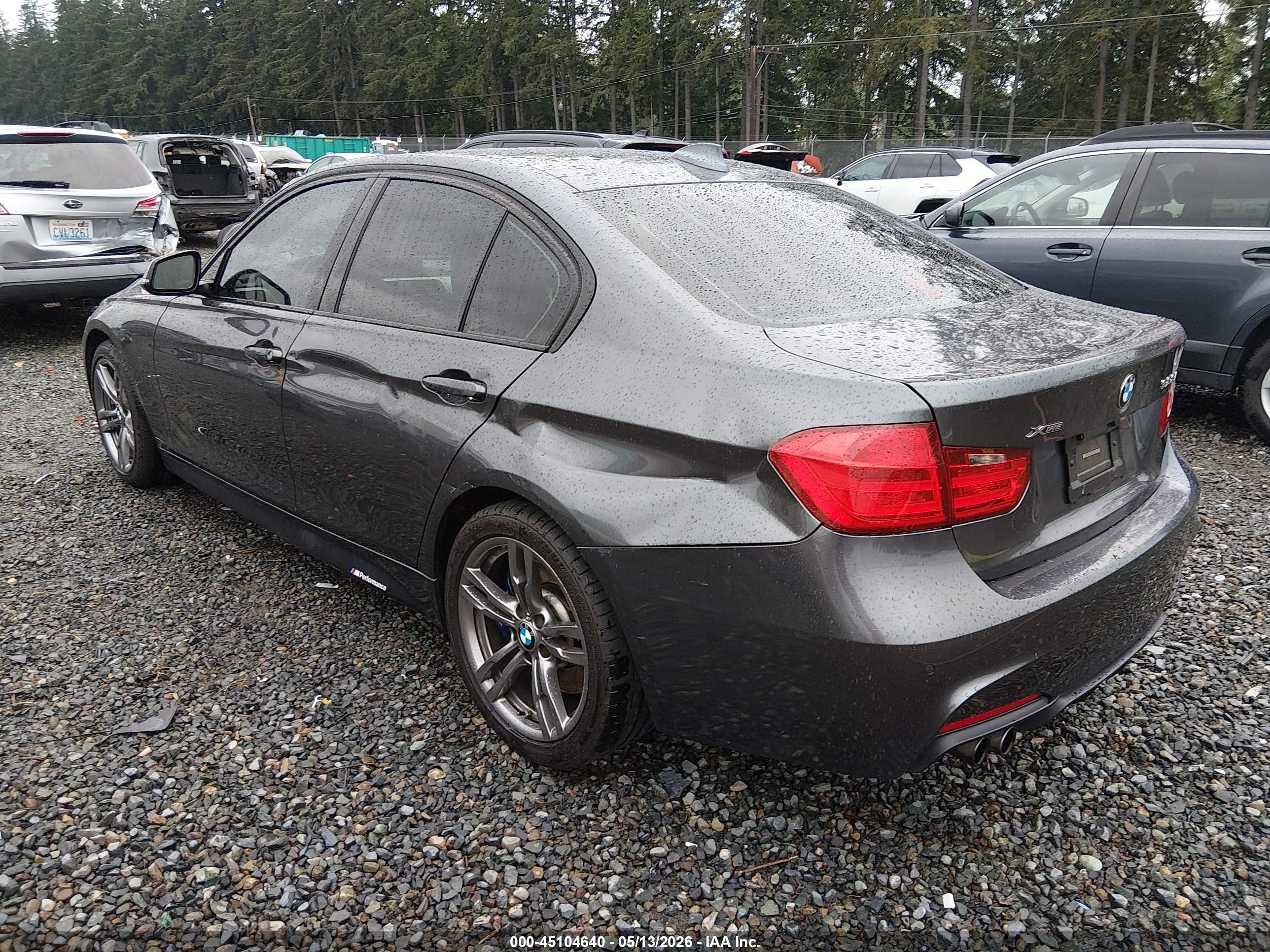 2015 Bmw 328i Xdrive Gray vin: WBA3B5G57FNS12067