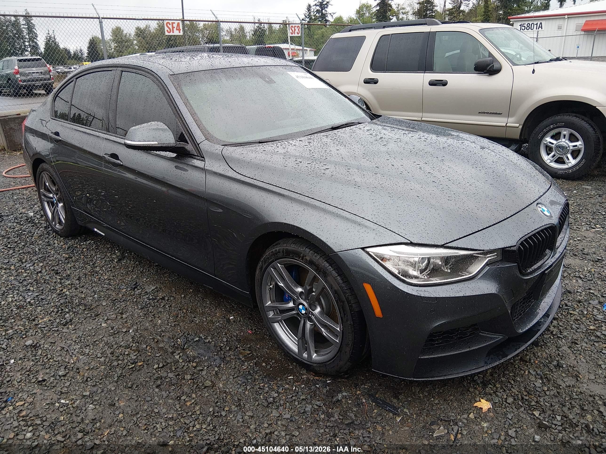 2015 Bmw 328i Xdrive Gray vin: WBA3B5G57FNS12067