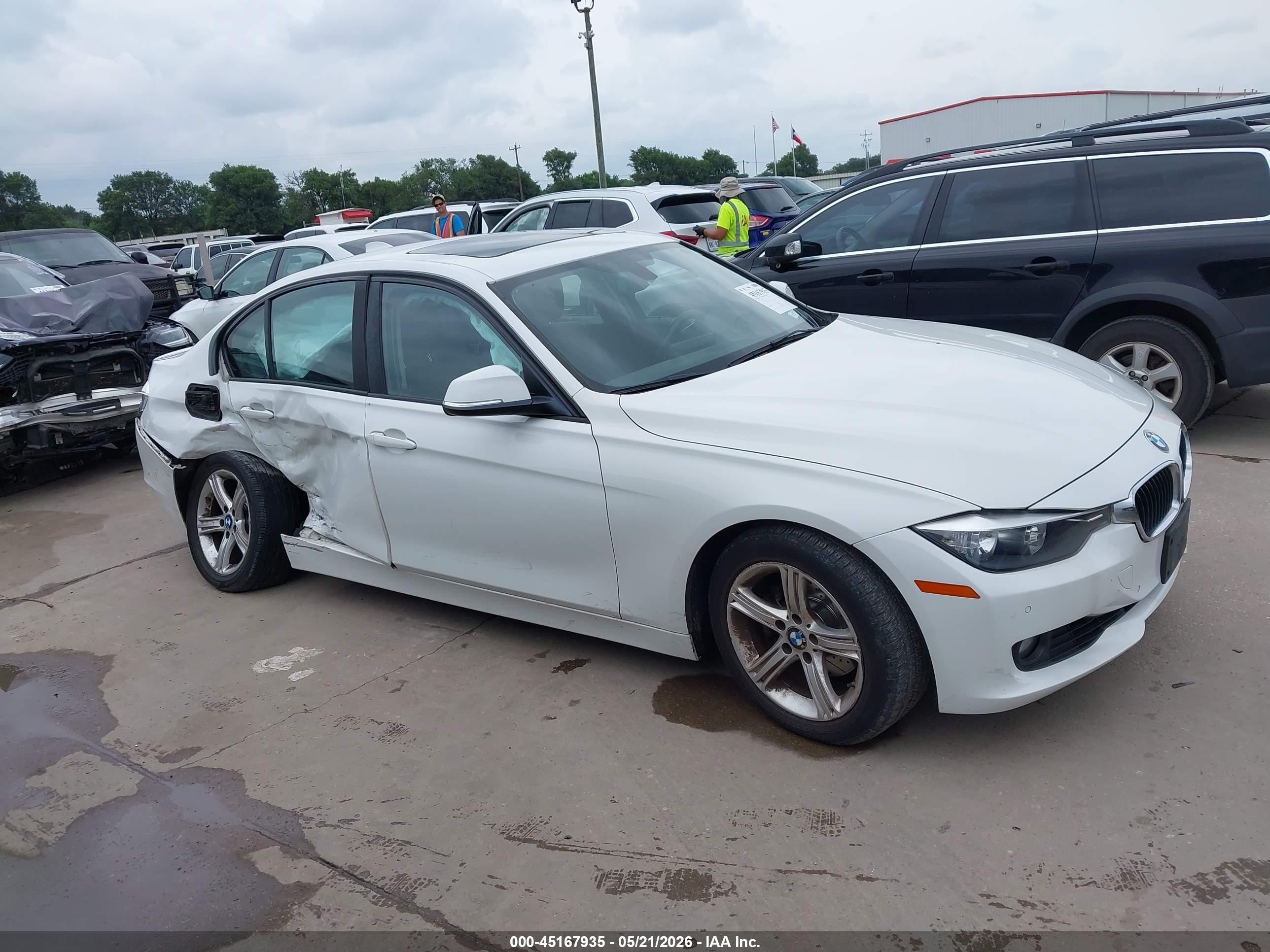 2015 Bmw 328i Xdrive White vin: WBA3B5G57FNS16569