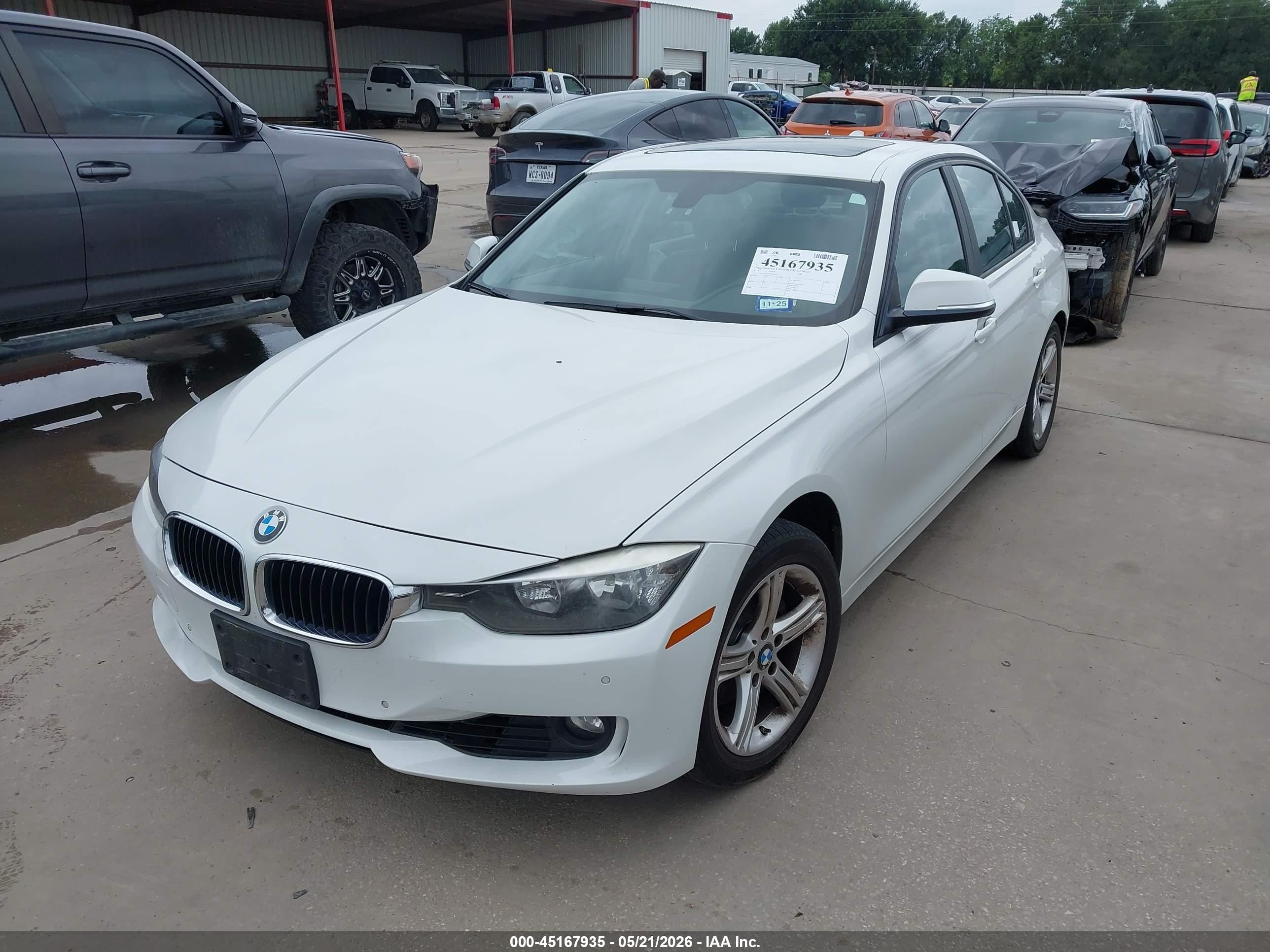 2015 Bmw 328i Xdrive White vin: WBA3B5G57FNS16569