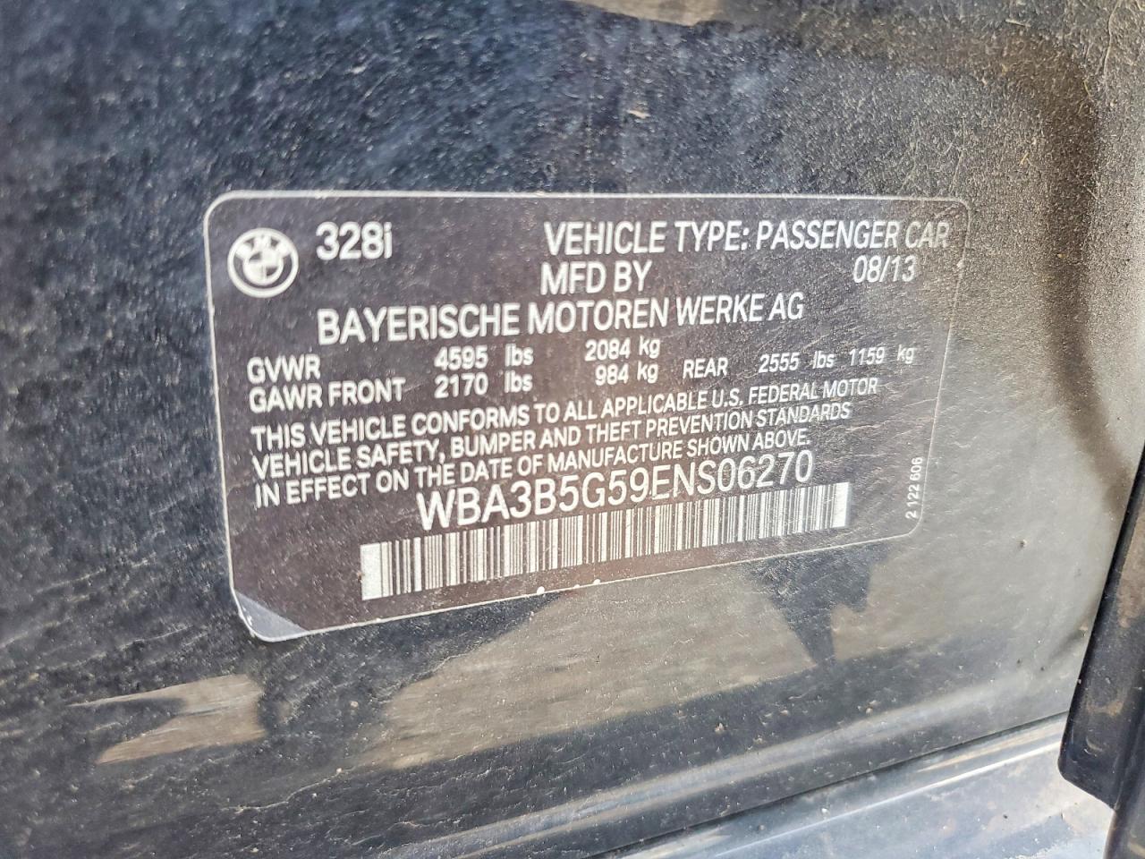 2014 Bmw 328 Xi Sulev Black vin: WBA3B5G59ENS06270