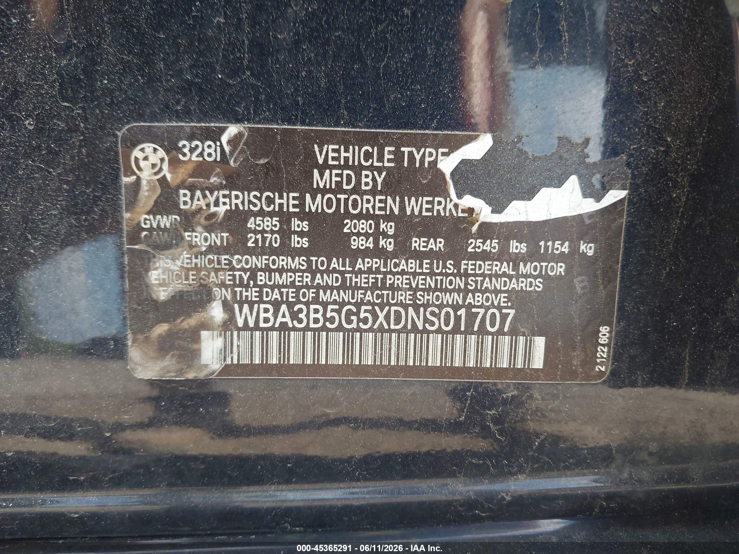 2013 Bmw 328i Xdrive Синий vin: WBA3B5G5XDNS01707
