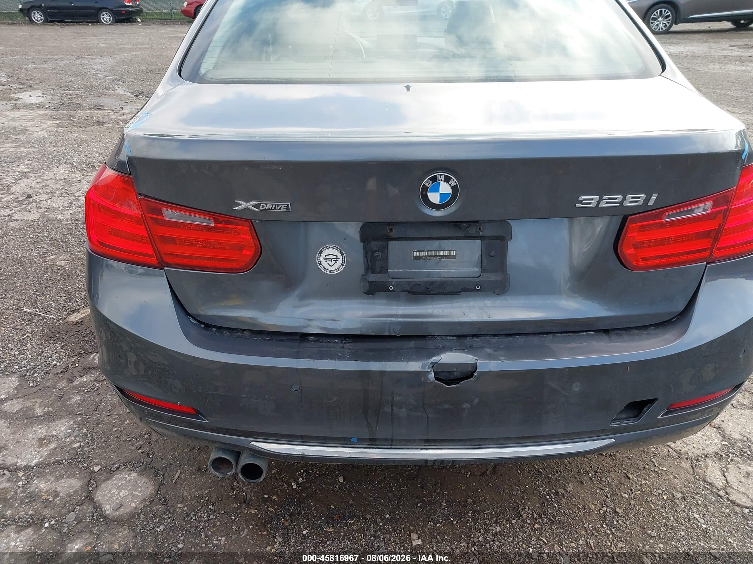 2014 Bmw 328i Xdrive Gray vin: WBA3B5G5XENS10182