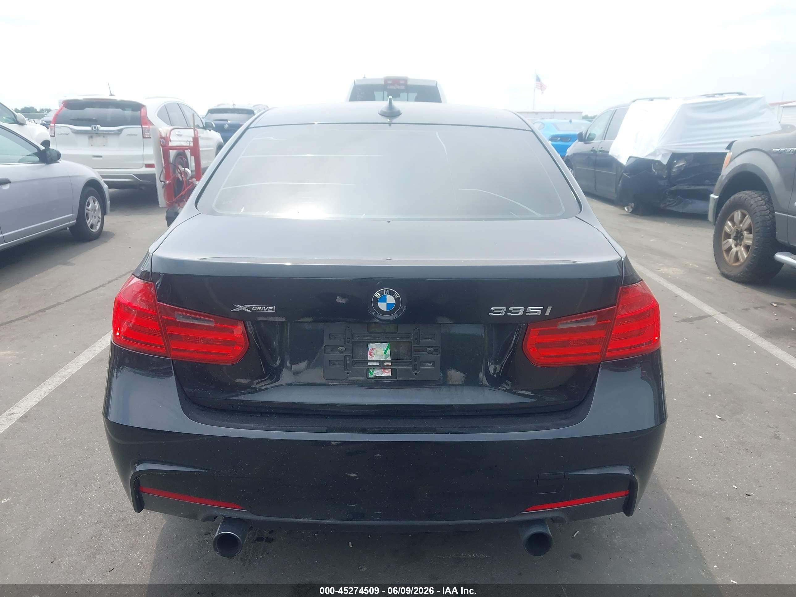 2013 Bmw 335i Xdrive Black vin: WBA3B9C51DF801023