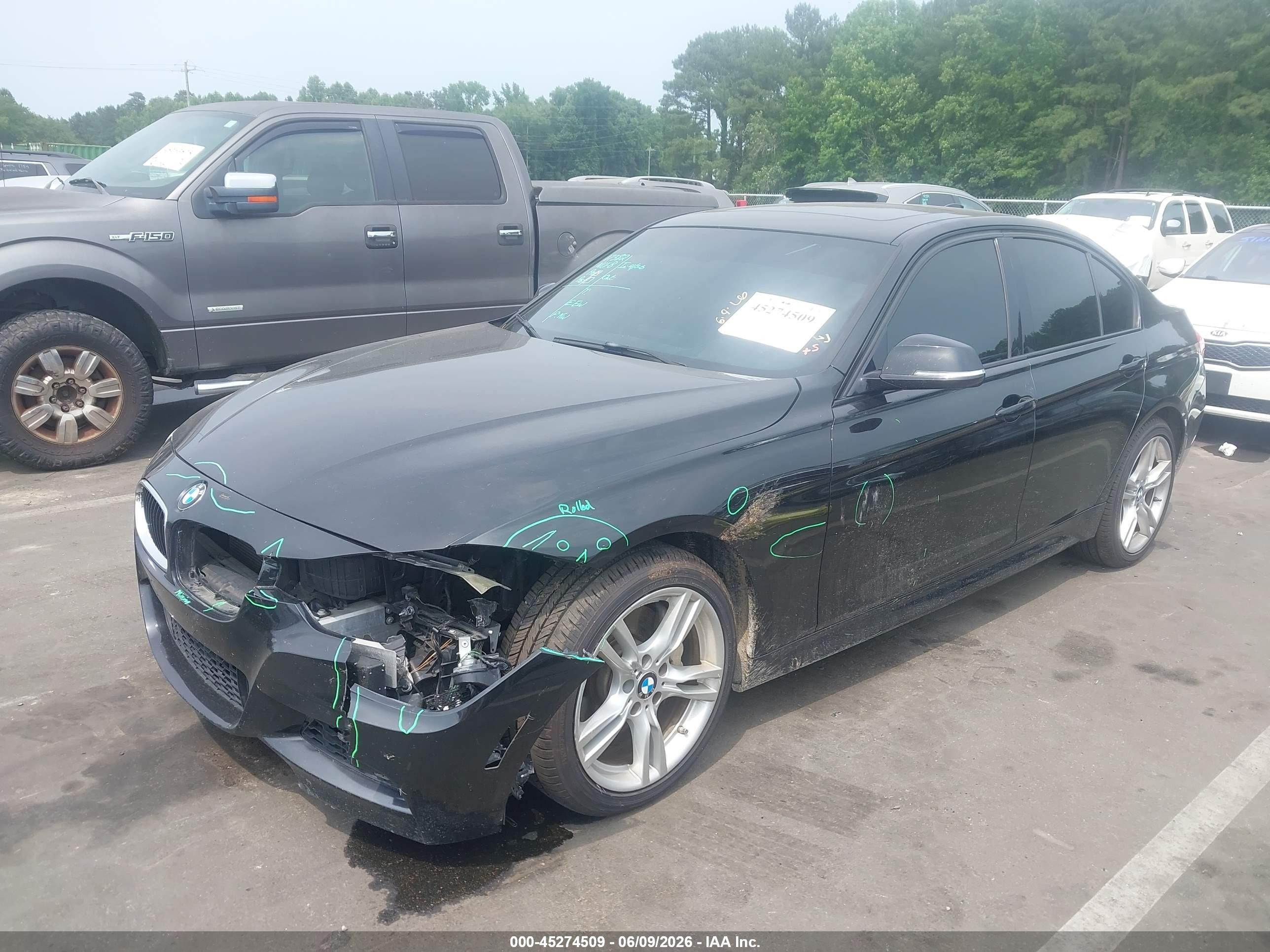 2013 Bmw 335i Xdrive Black vin: WBA3B9C51DF801023