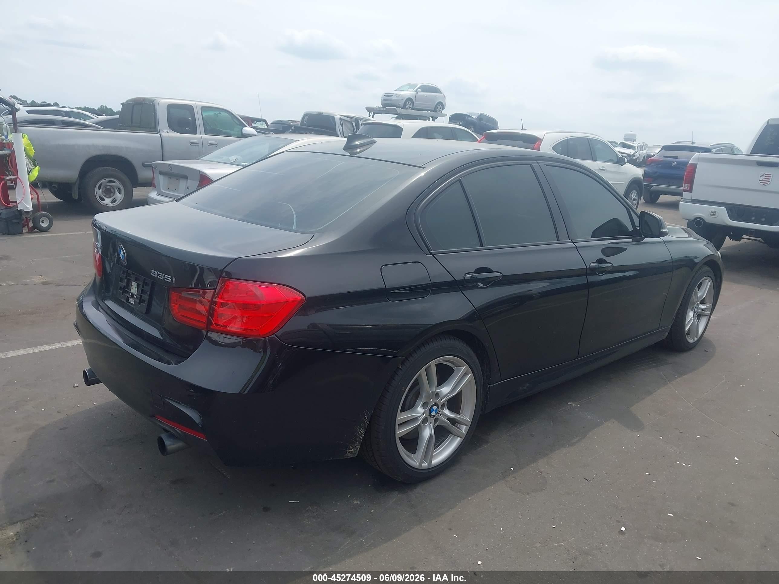 2013 Bmw 335i Xdrive Black vin: WBA3B9C51DF801023
