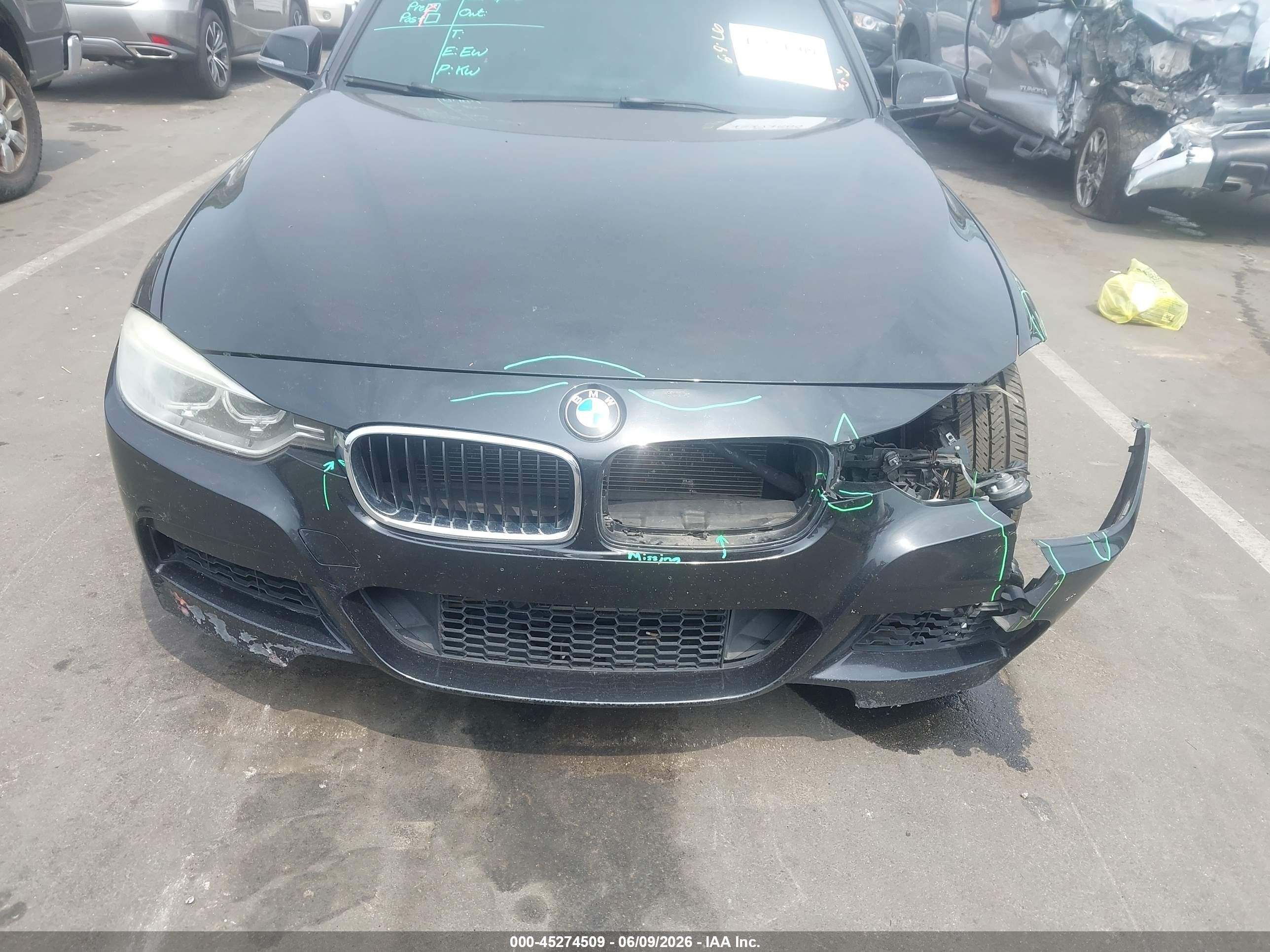 2013 Bmw 335i Xdrive Black vin: WBA3B9C51DF801023