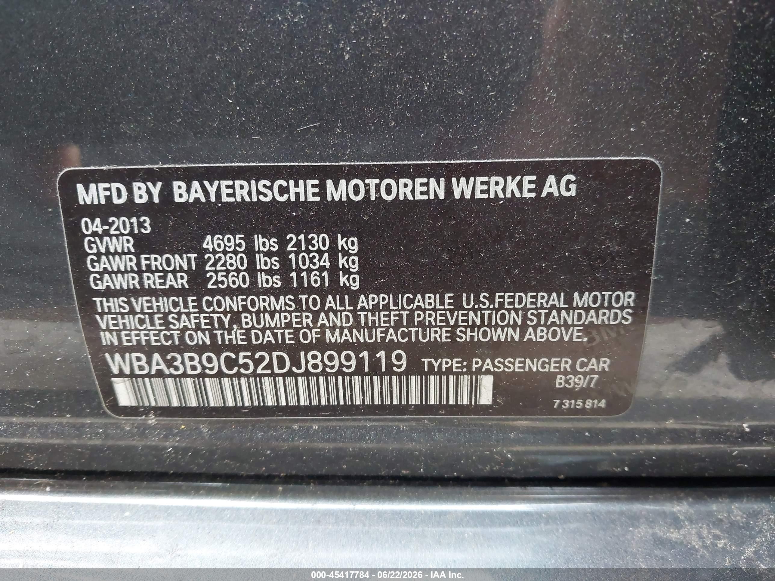 2013 Bmw 335i Xdrive Gray vin: WBA3B9C52DJ899119