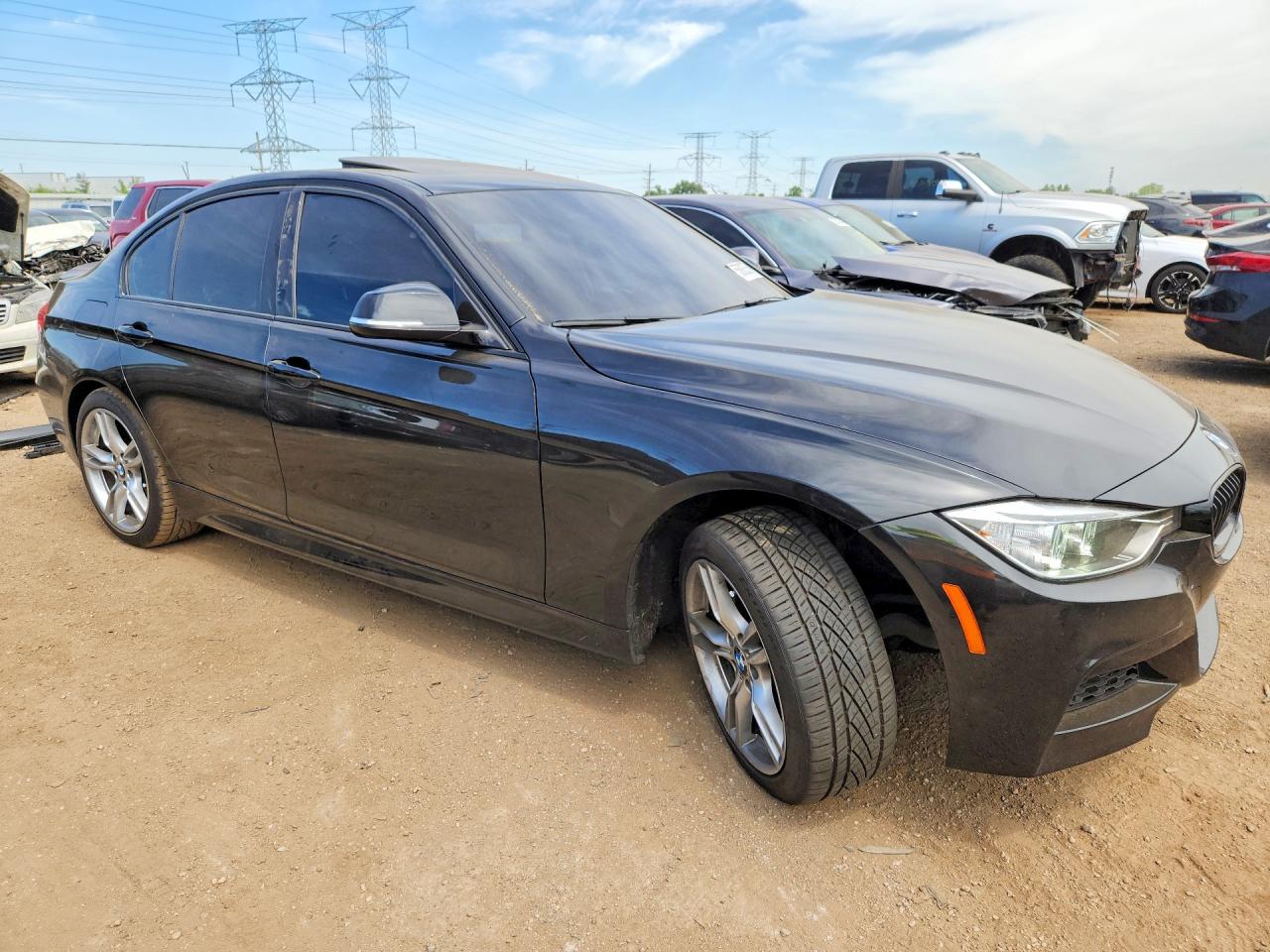2013 Bmw 335 Xi Черный vin: WBA3B9C54DF586656