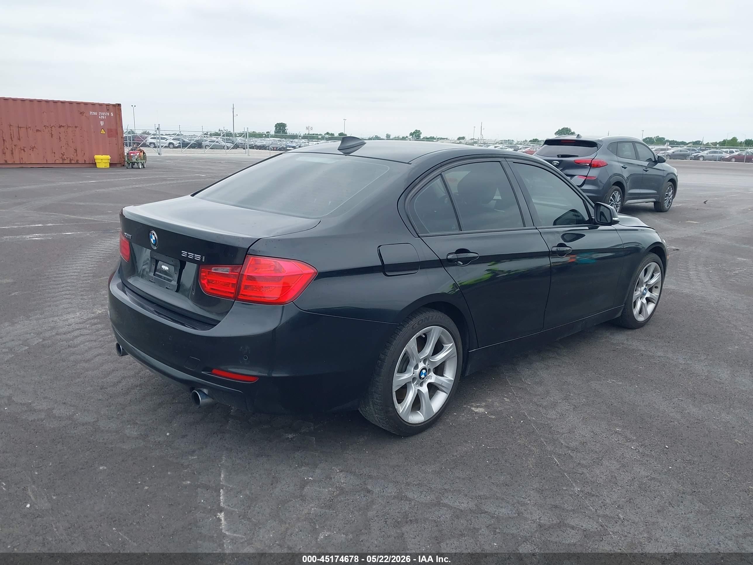 2013 Bmw 335i Xdrive Black vin: WBA3B9C56DF587047