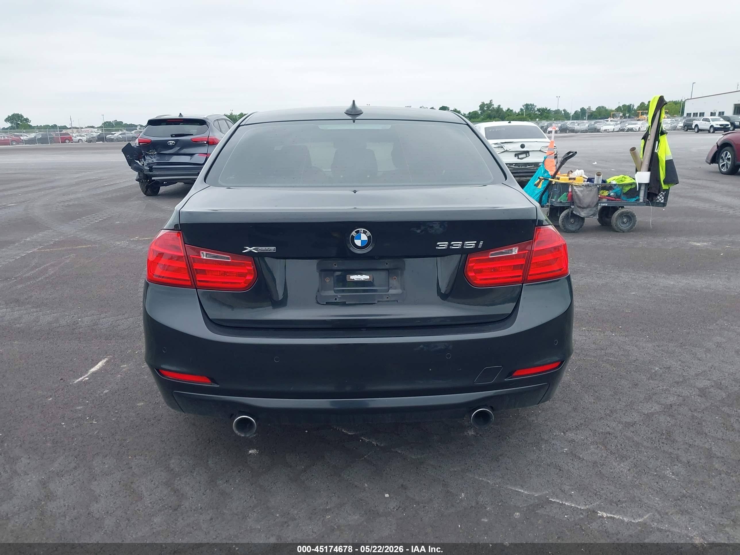 2013 Bmw 335i Xdrive Black vin: WBA3B9C56DF587047