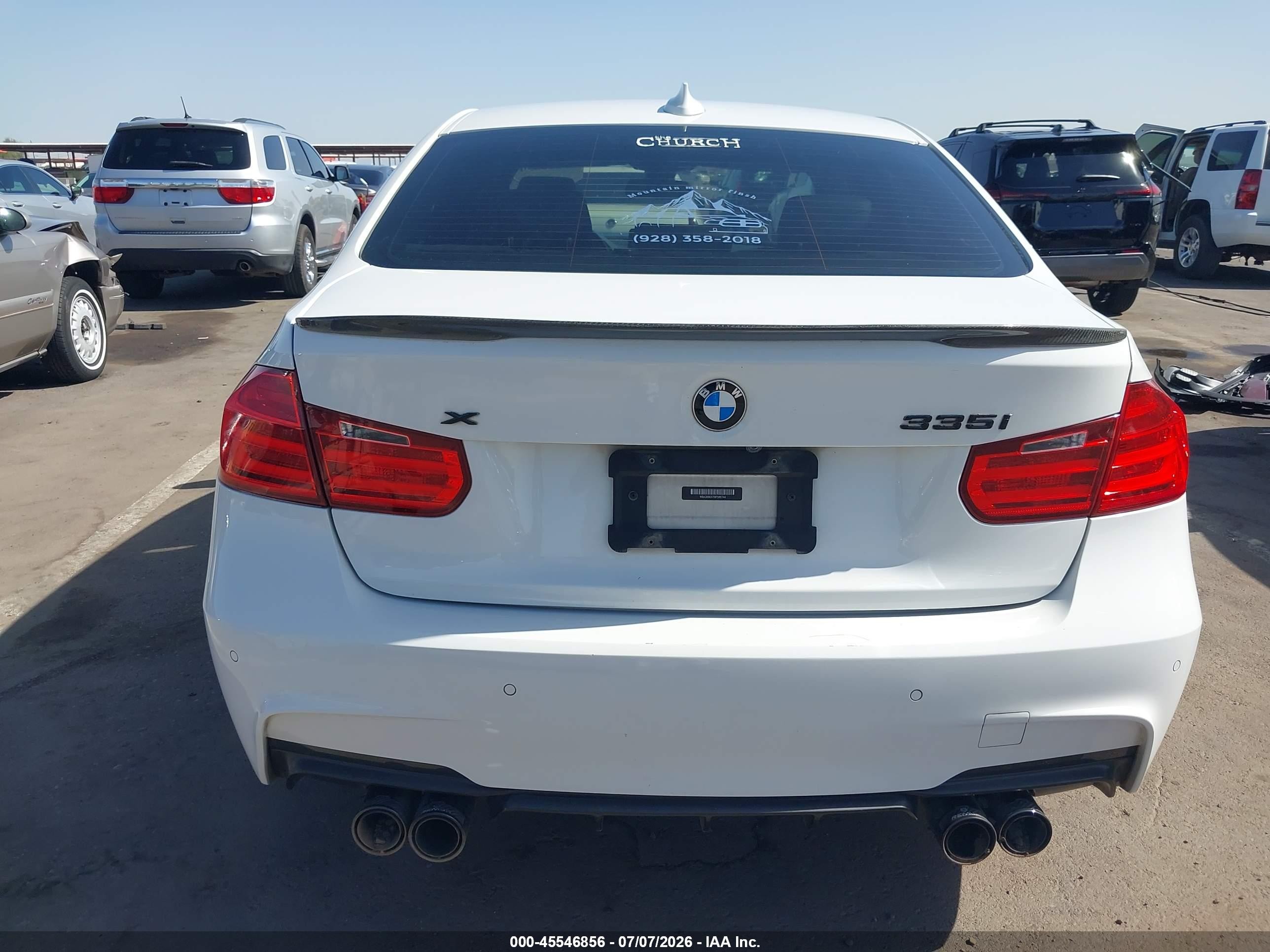 2013 Bmw 335i Xdrive White vin: WBA3B9C57DF585744
