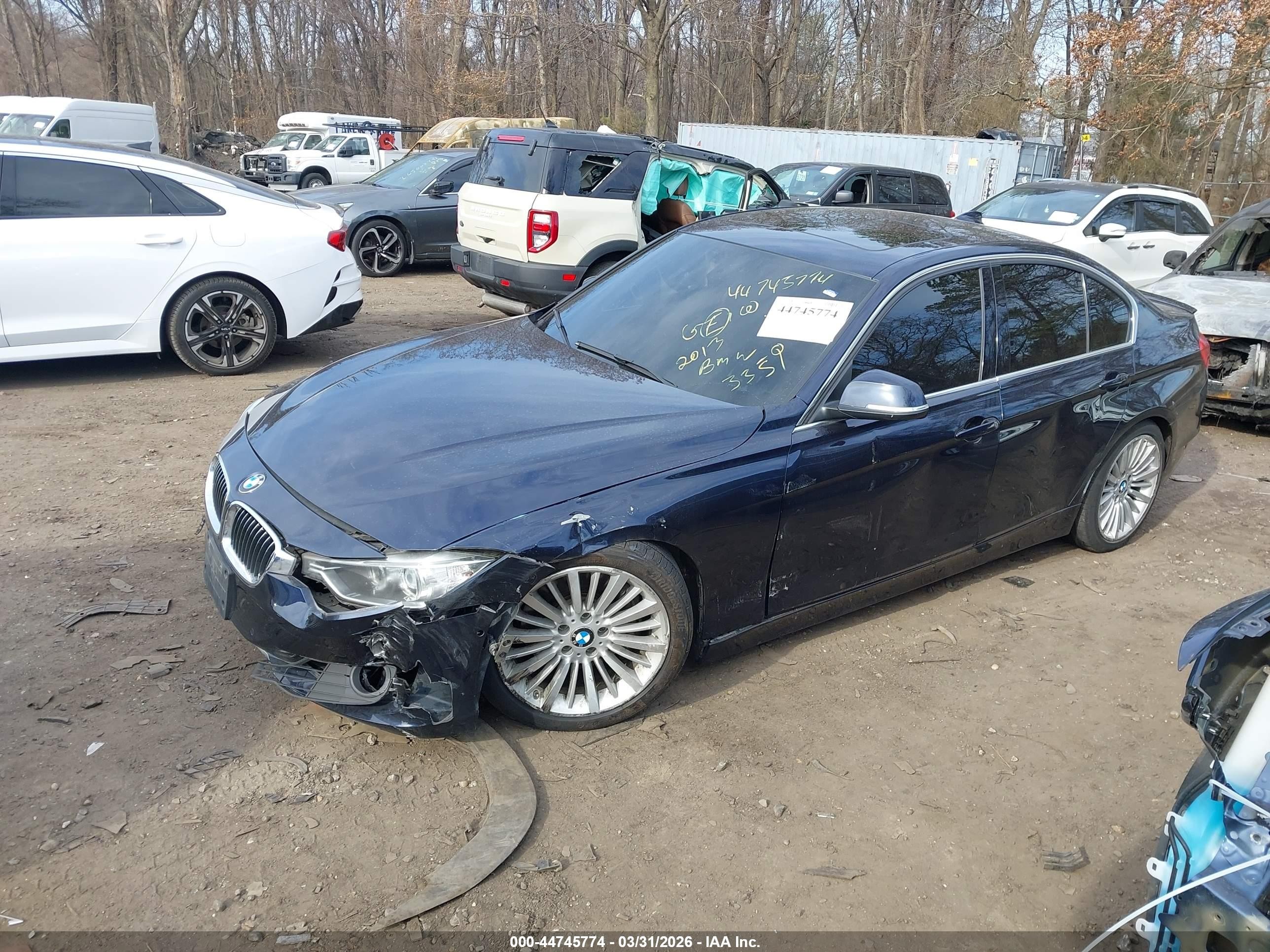 2013 Bmw 335i Xdrive Dark Blue vin: WBA3B9C58DF587177