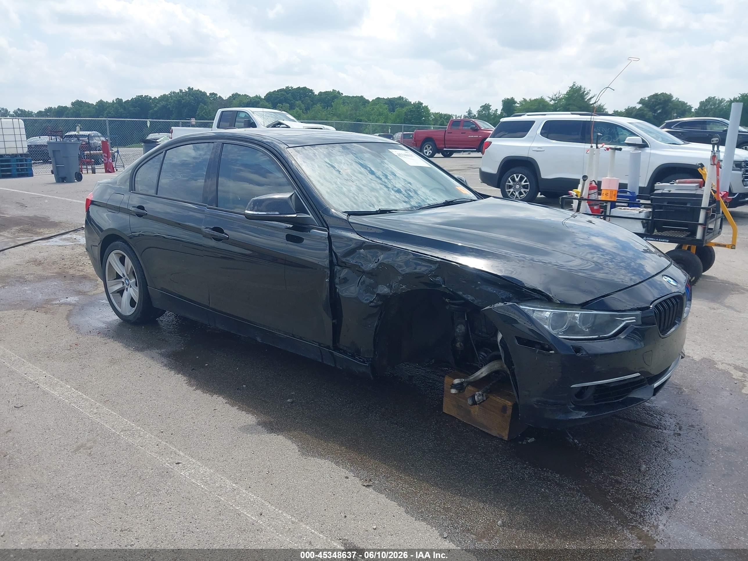 2015 Bmw 335i Xdrive Black vin: WBA3B9C58FF588848