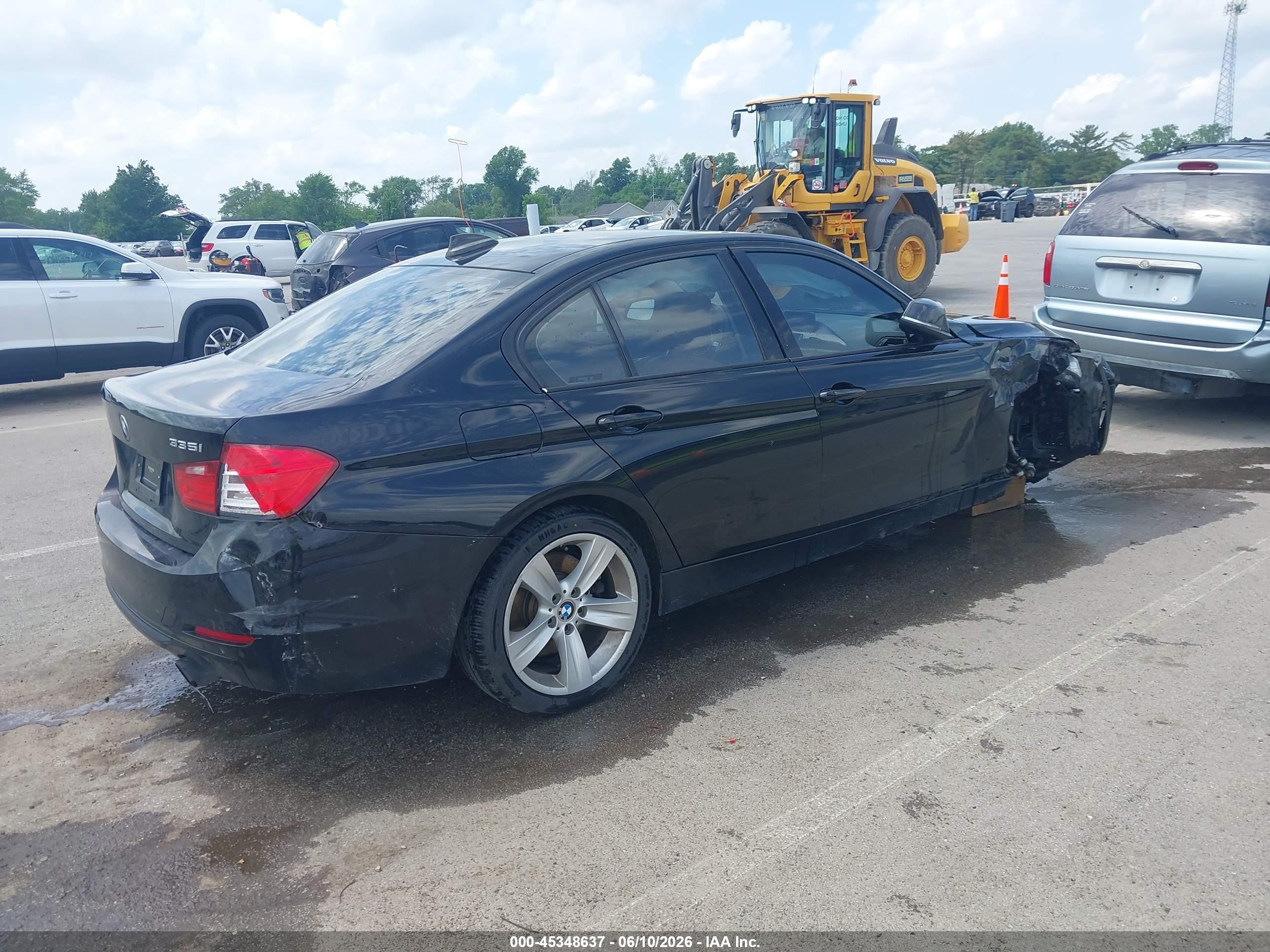 2015 Bmw 335i Xdrive Black vin: WBA3B9C58FF588848