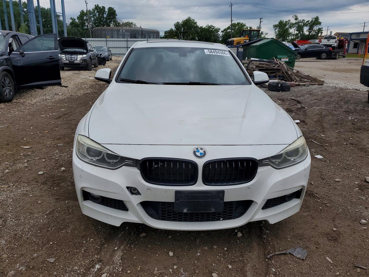 2015 Bmw 335 White vin: WBA3B9C58FF589711