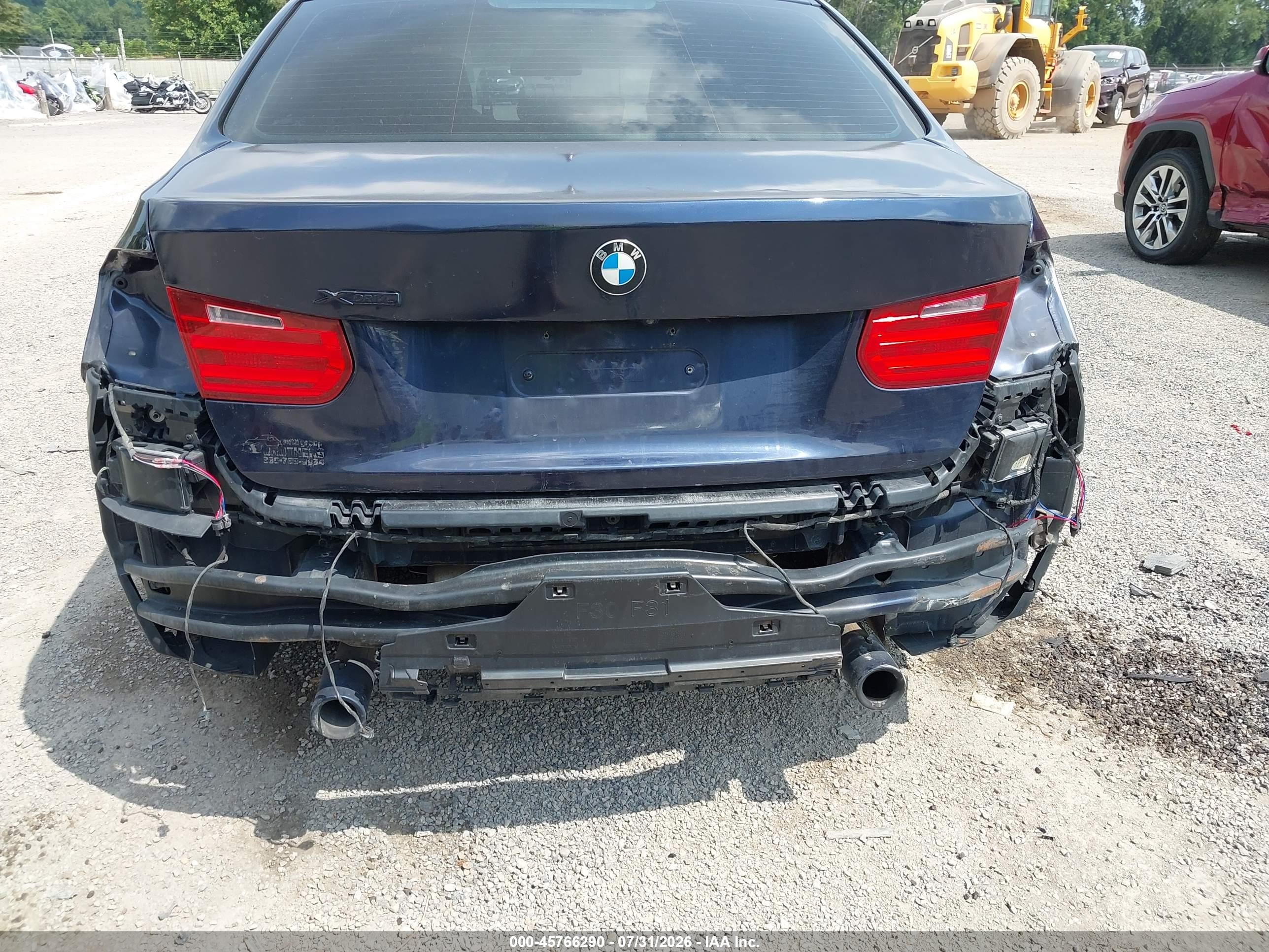 2015 Bmw 335i Xdrive Blue vin: WBA3B9C59FF589829