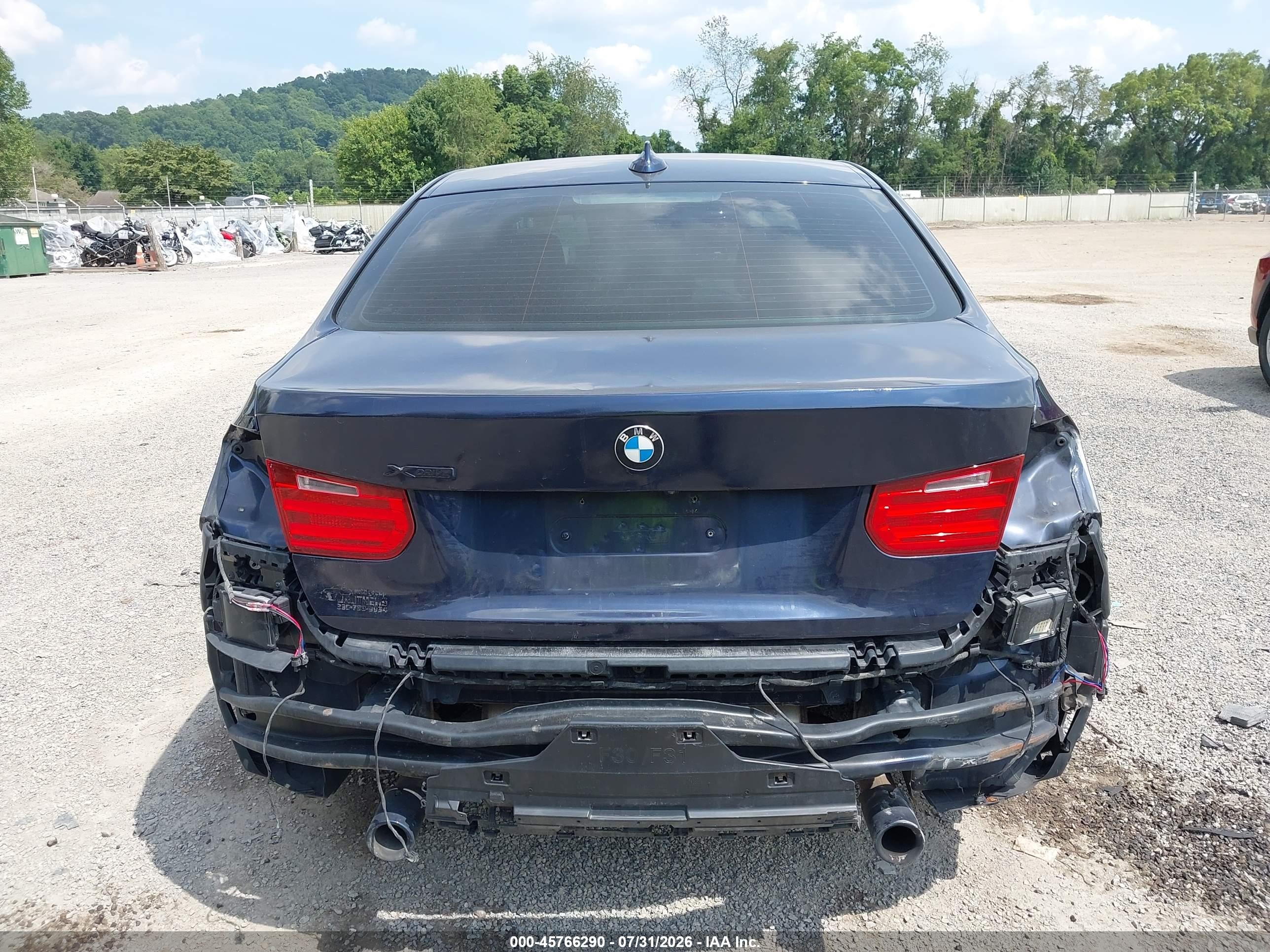 2015 Bmw 335i Xdrive Blue vin: WBA3B9C59FF589829