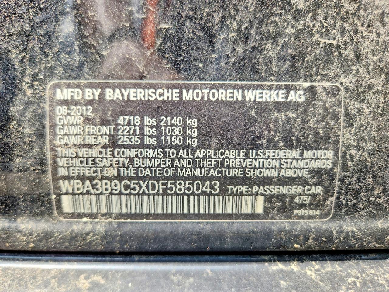 2013 Bmw 335 Xi Black vin: WBA3B9C5XDF585043