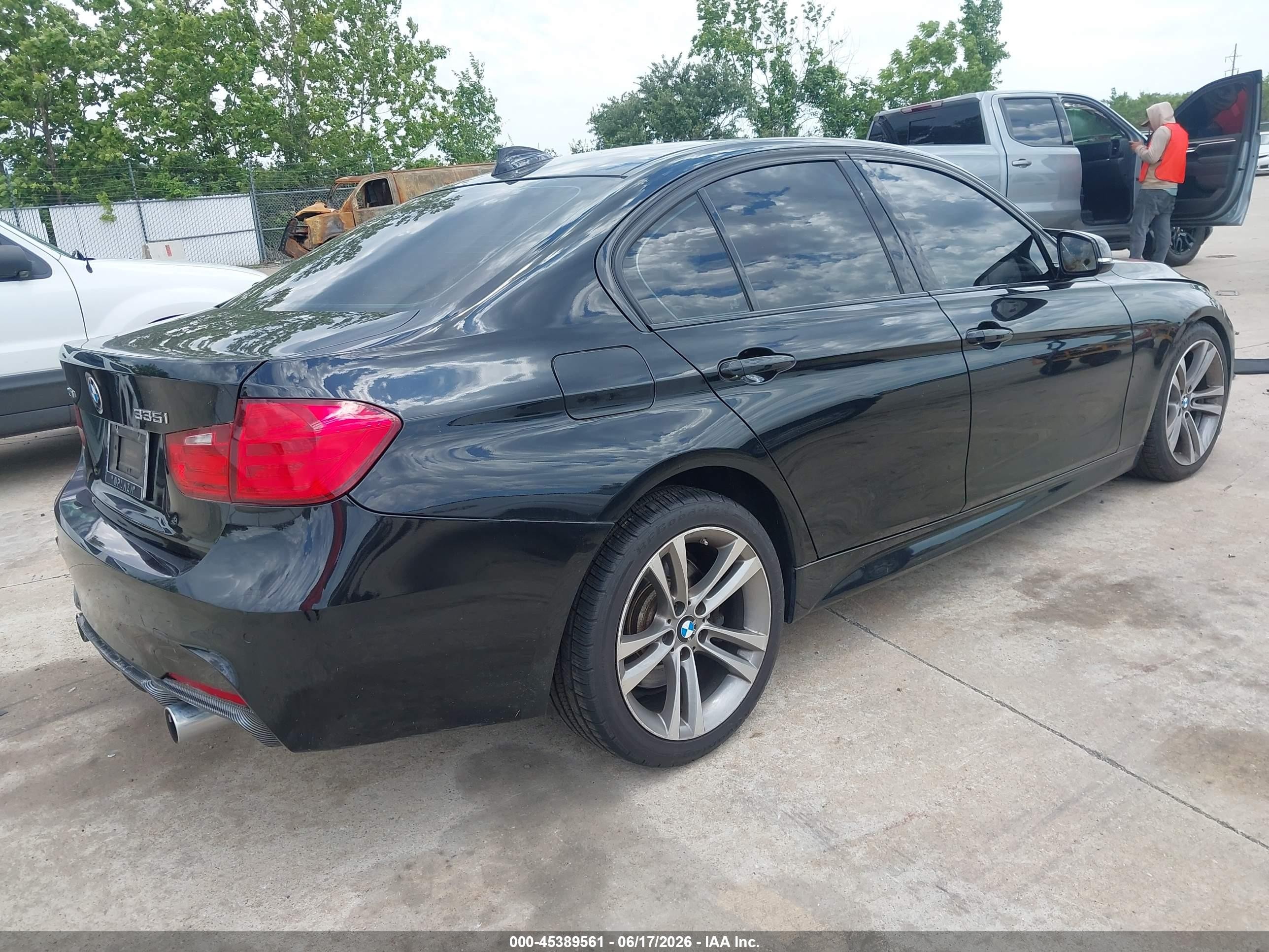 2014 Bmw 335i Xdrive Black vin: WBA3B9G50ENR91091