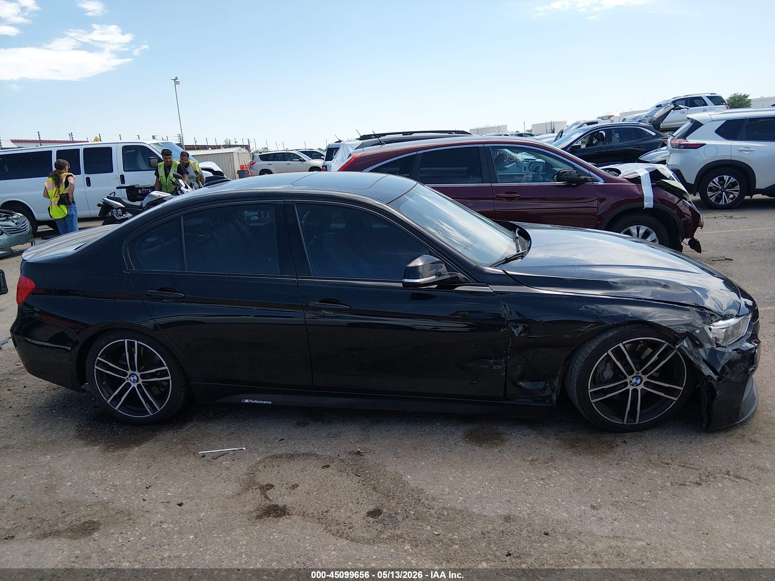 2015 Bmw 335i Xdrive Black vin: WBA3B9G50FNR94994