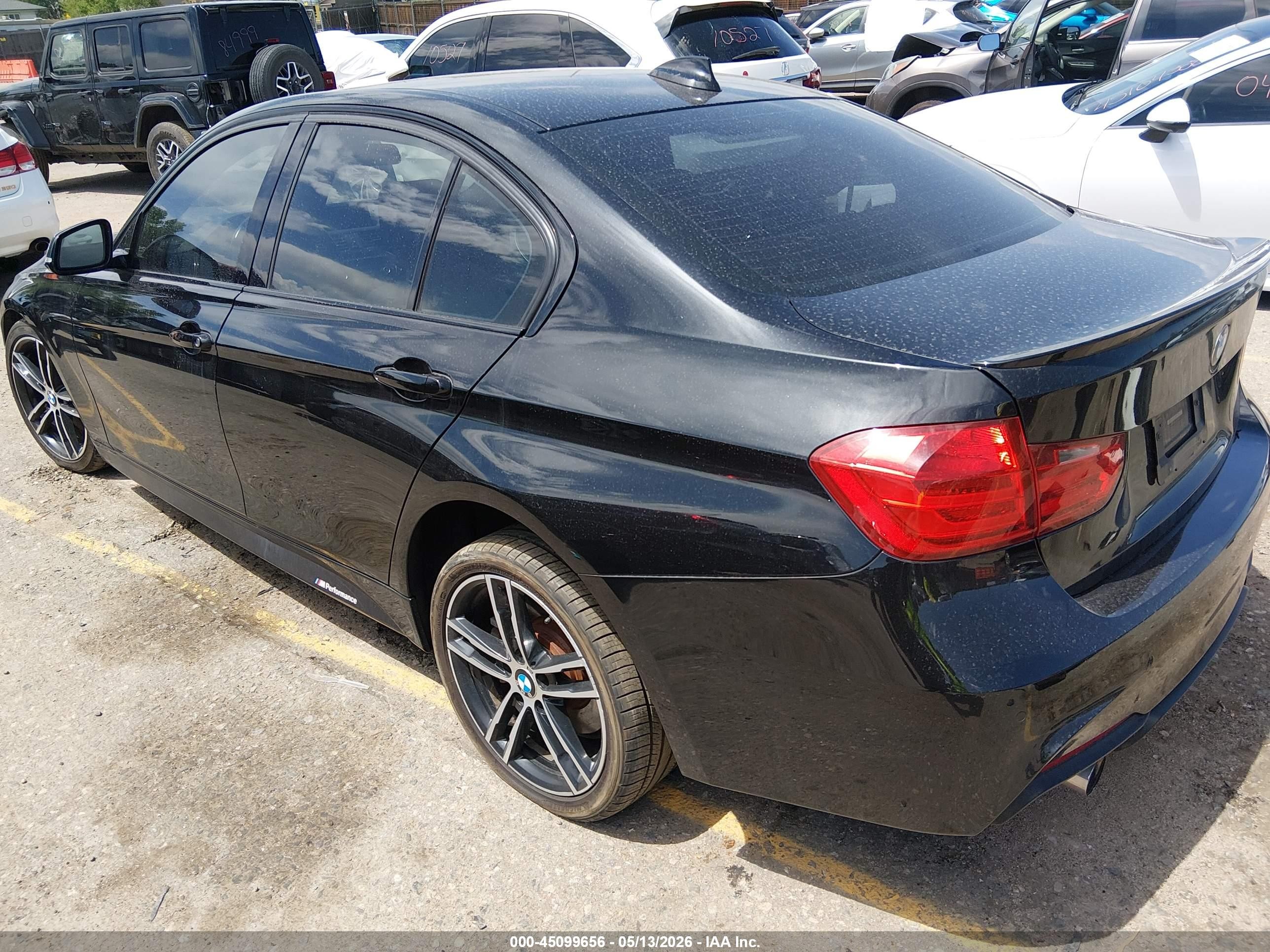 2015 Bmw 335i Xdrive Black vin: WBA3B9G50FNR94994