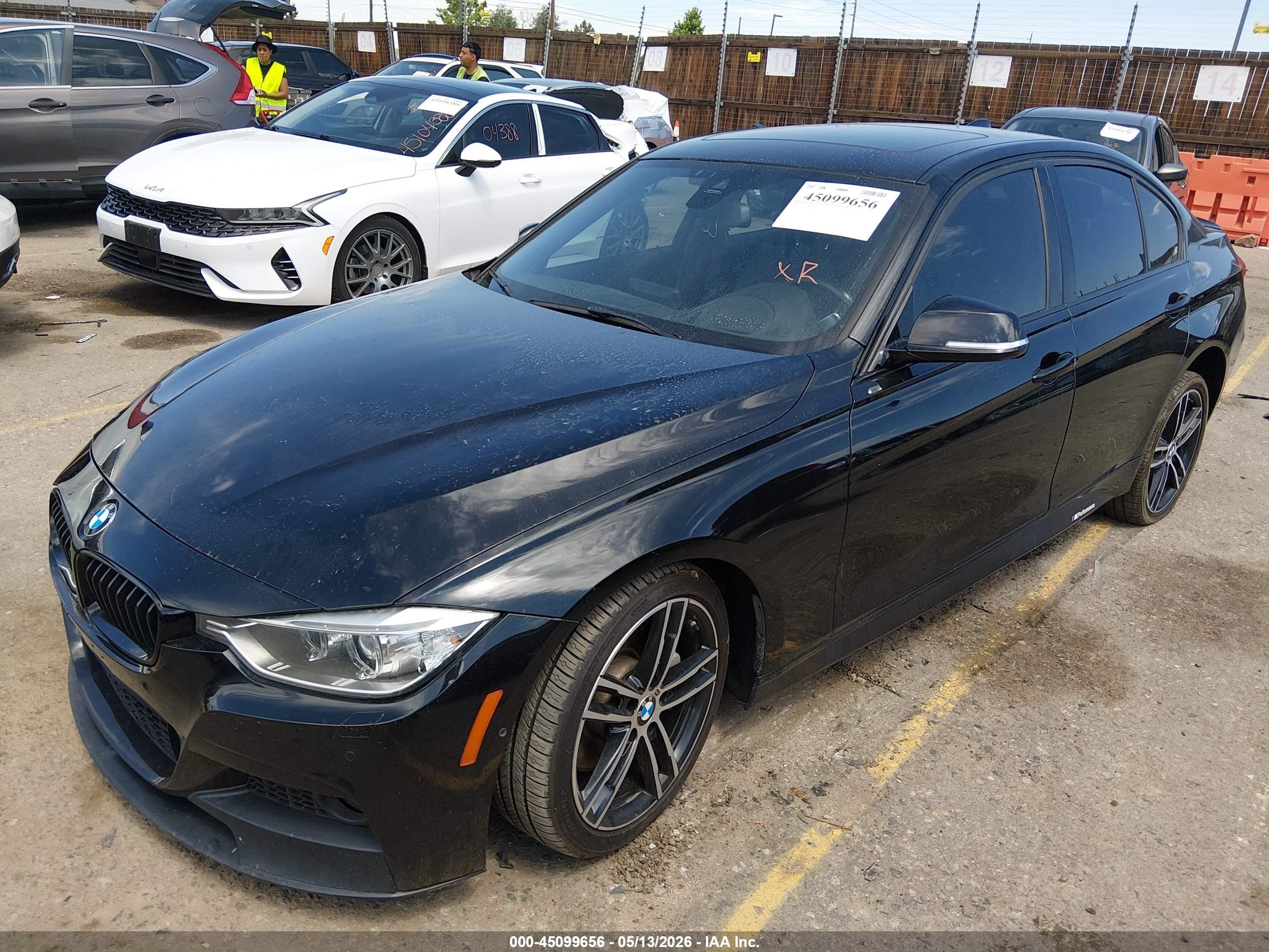 2015 Bmw 335i Xdrive Black vin: WBA3B9G50FNR94994