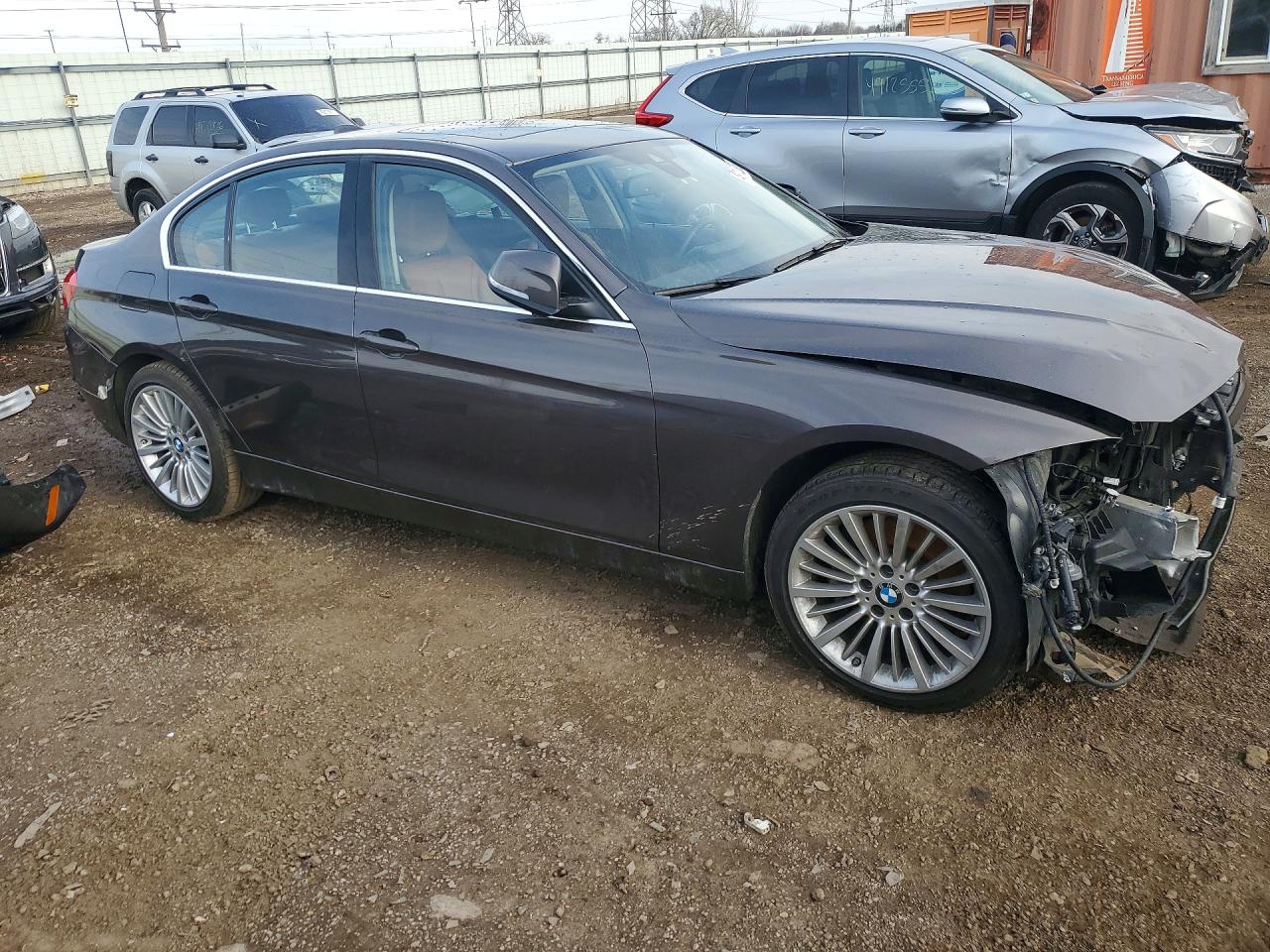 2015 Bmw 335 Xi Gray vin: WBA3B9G51FNR94471