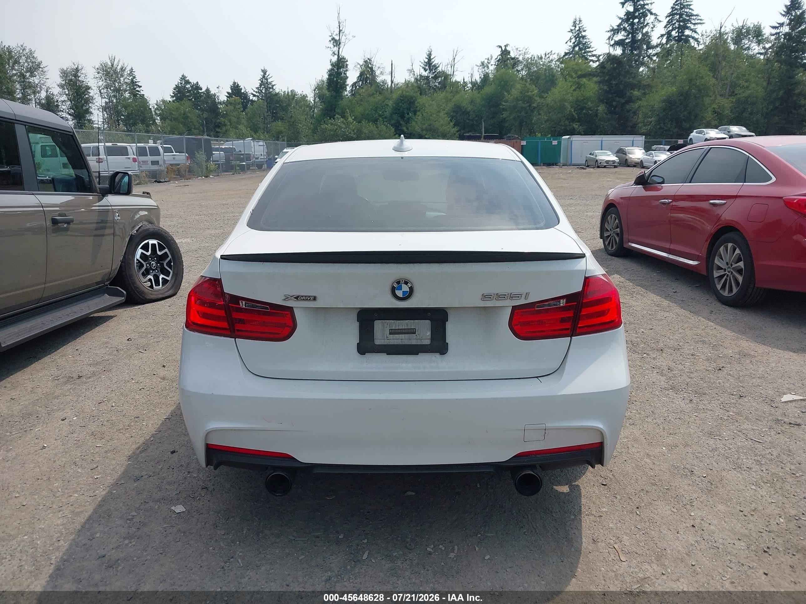 2013 Bmw 335i Xdrive White vin: WBA3B9G52DNR90085