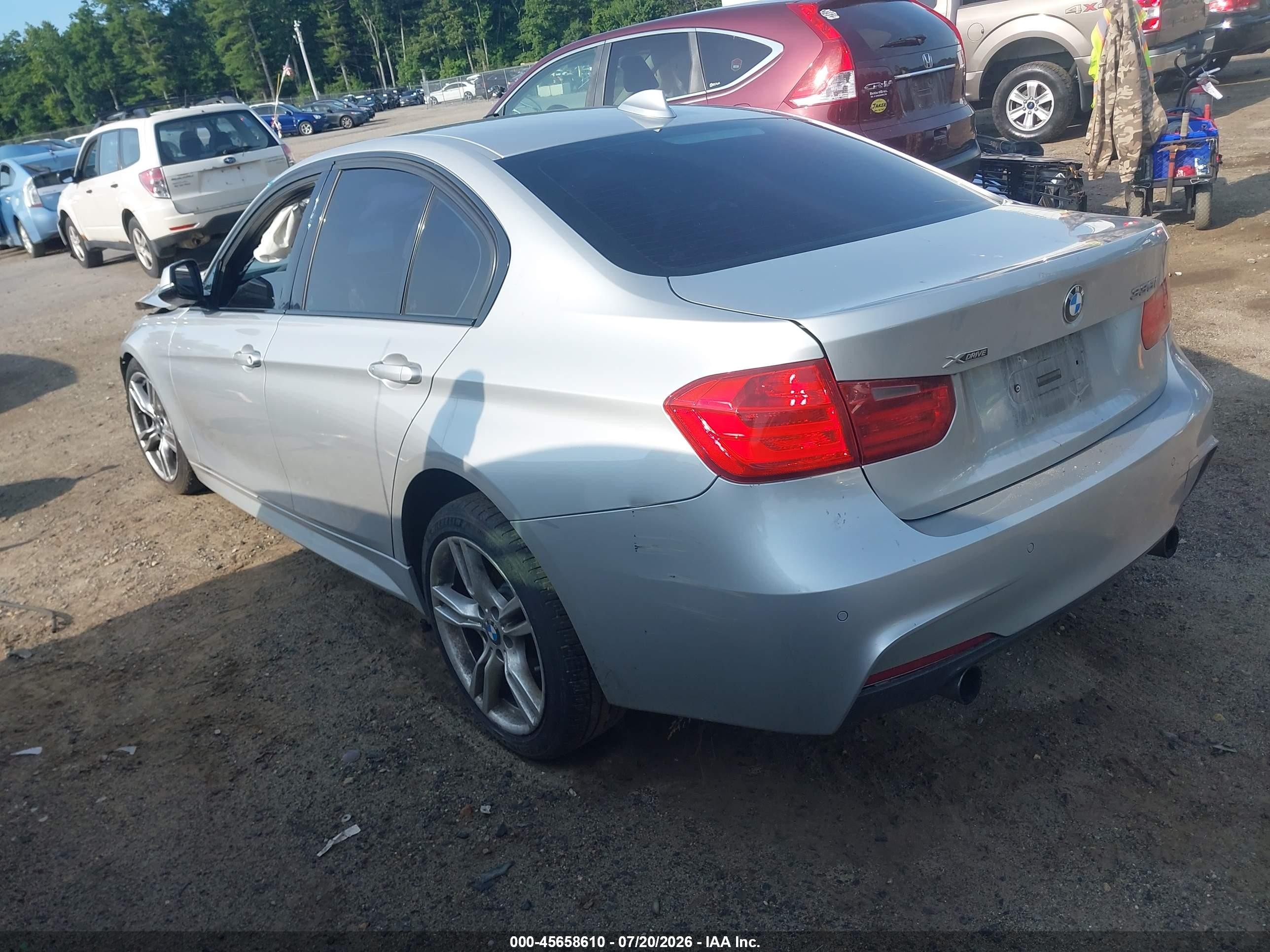 2013 Bmw 335i Xdrive Silver vin: WBA3B9G54DNR89746
