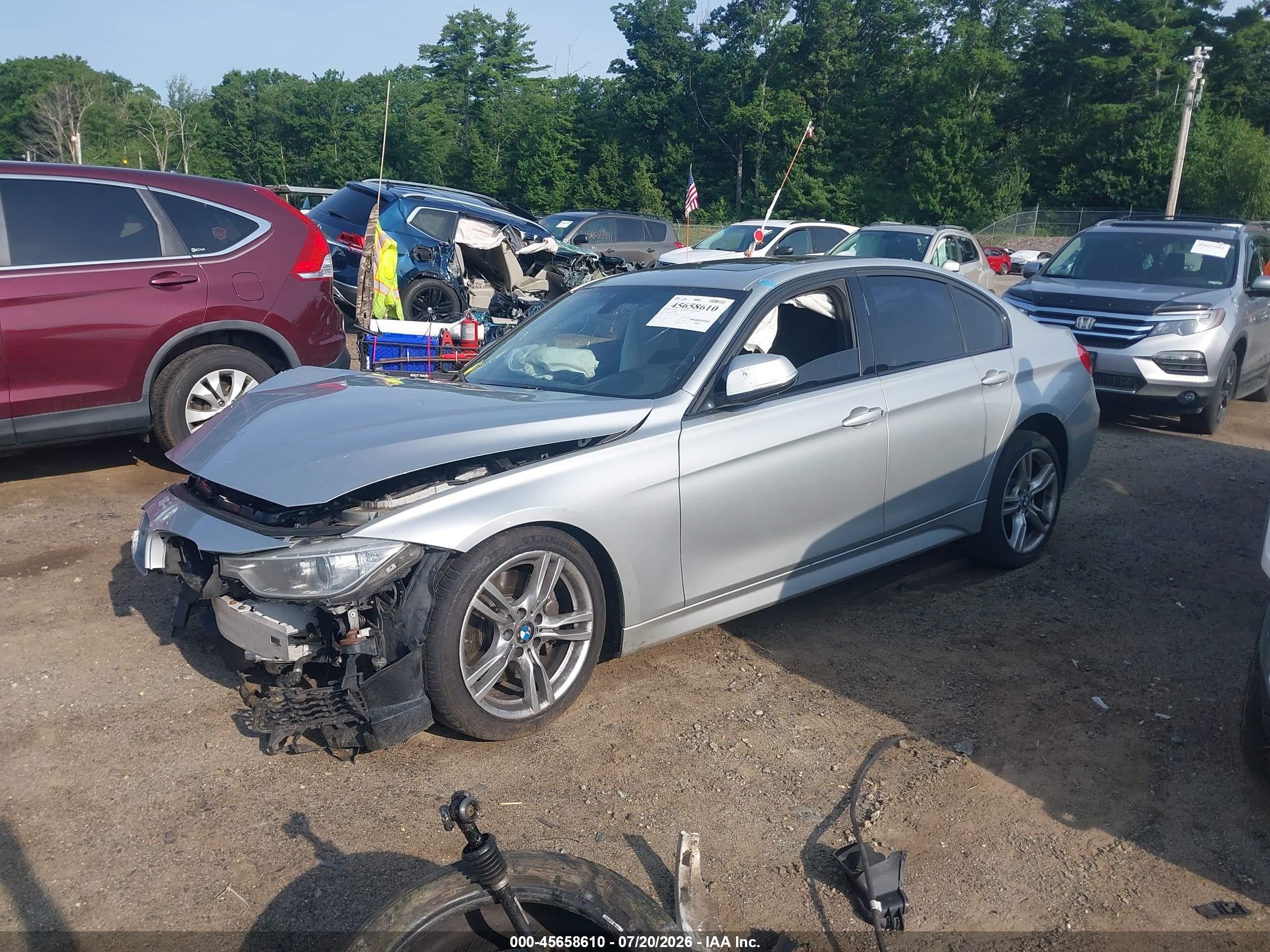 2013 Bmw 335i Xdrive Silver vin: WBA3B9G54DNR89746