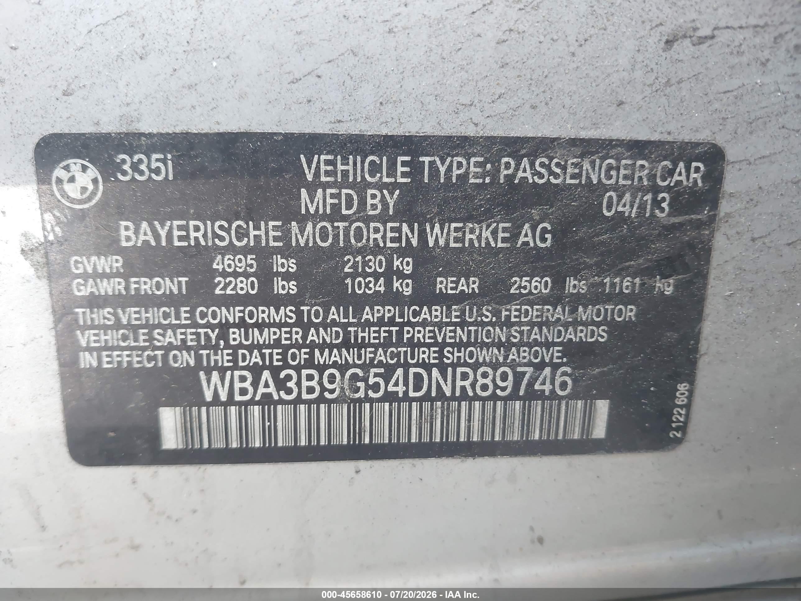 2013 Bmw 335i Xdrive Silver vin: WBA3B9G54DNR89746