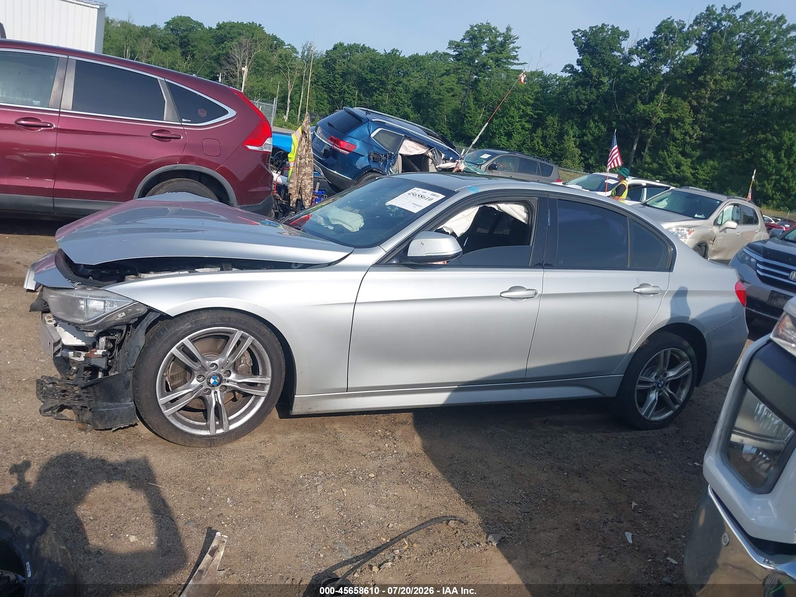 2013 Bmw 335i Xdrive Silver vin: WBA3B9G54DNR89746