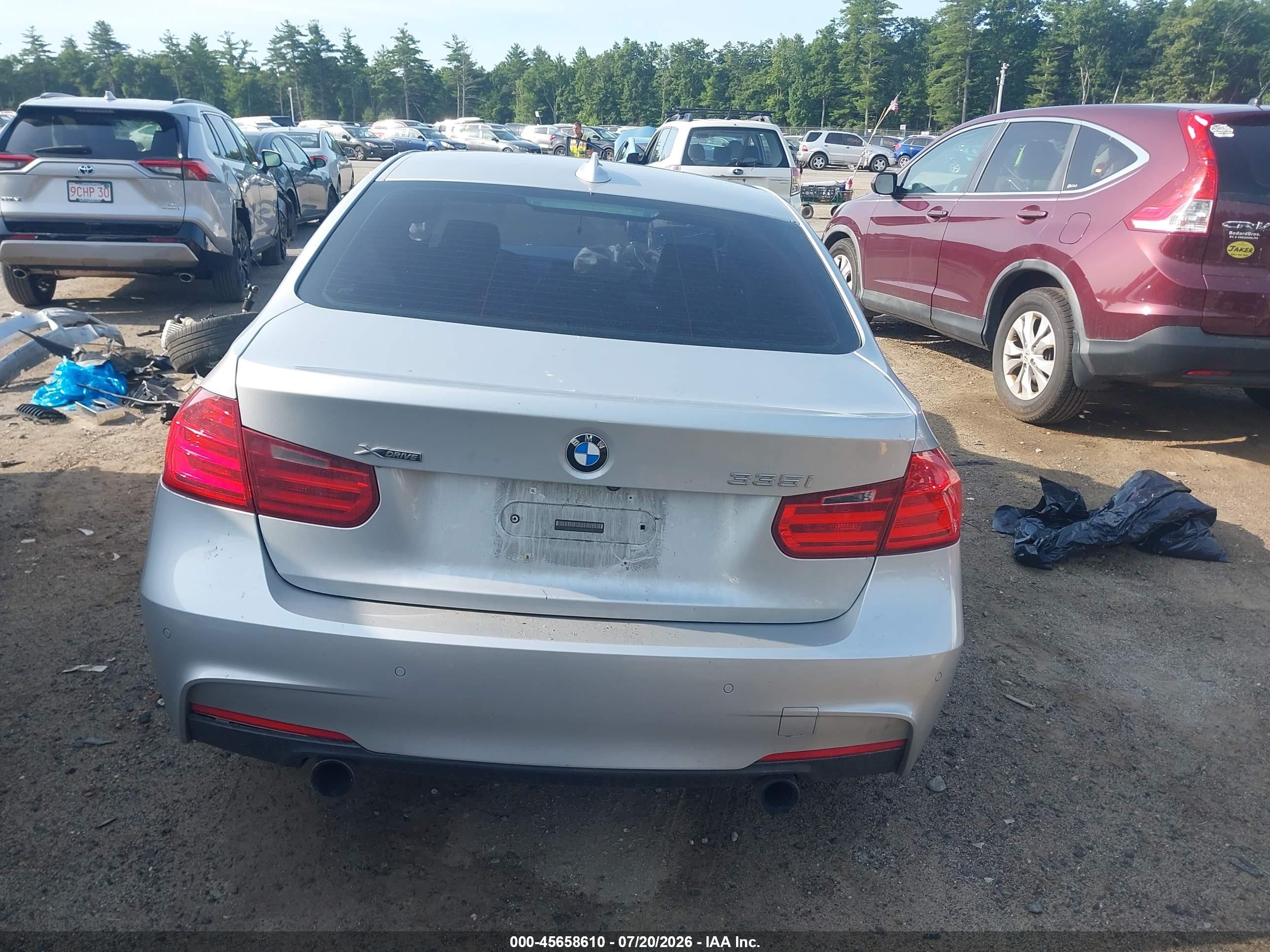 2013 Bmw 335i Xdrive Silver vin: WBA3B9G54DNR89746