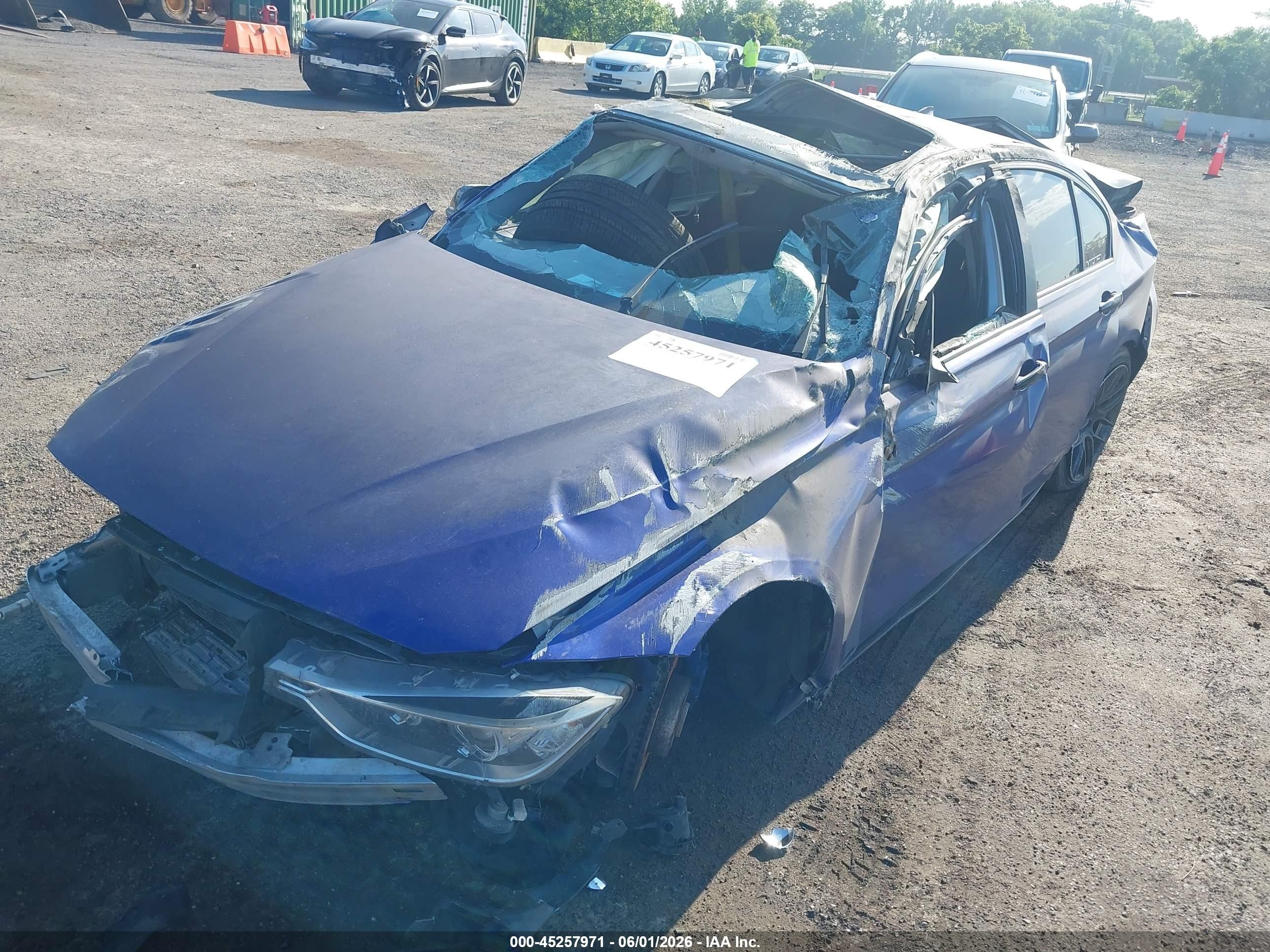 2014 Bmw 335i Xdrive Blue vin: WBA3B9G54ENR91143