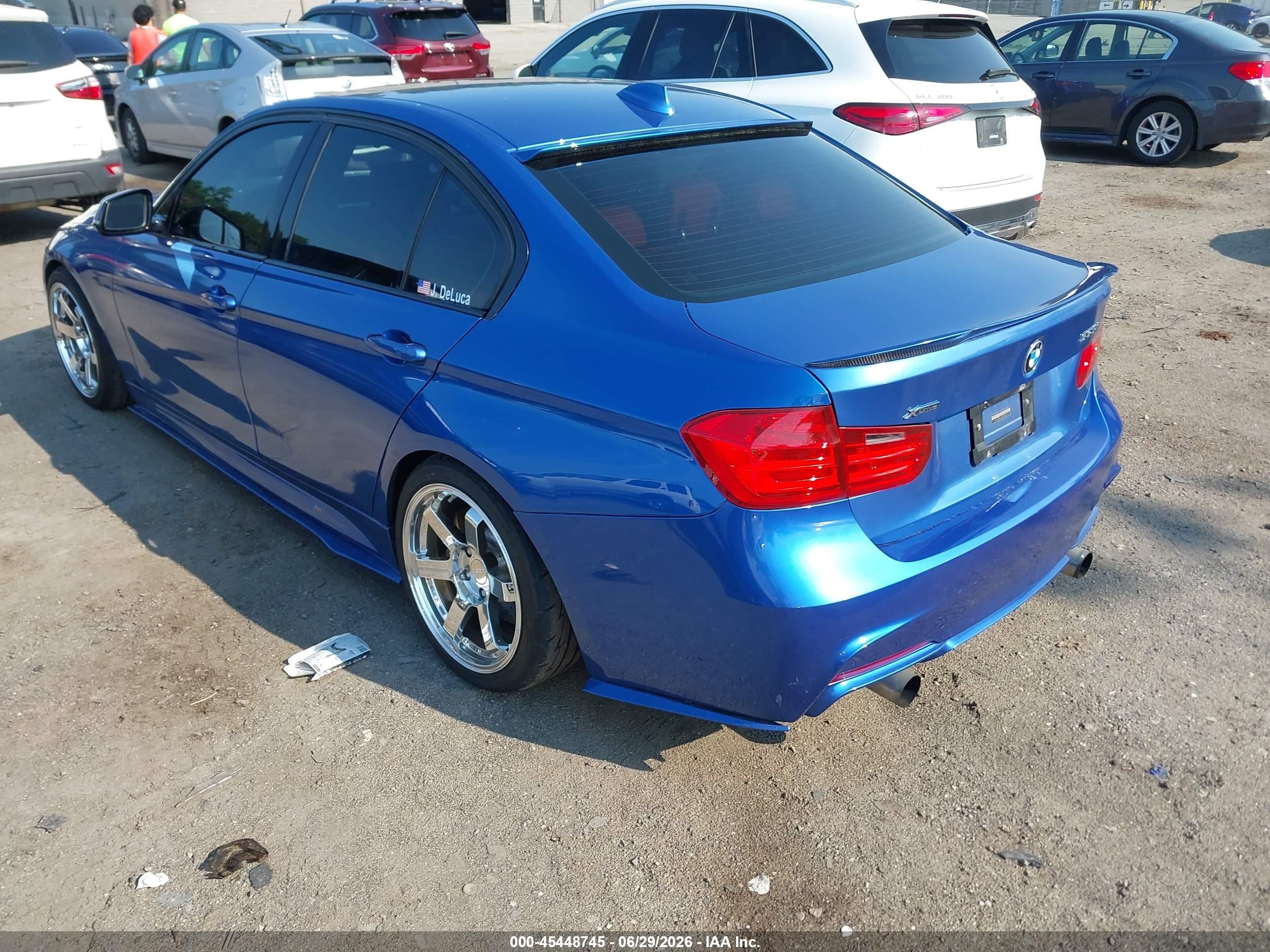 2013 Bmw 335i Xdrive Синий vin: WBA3B9G55DNR79064