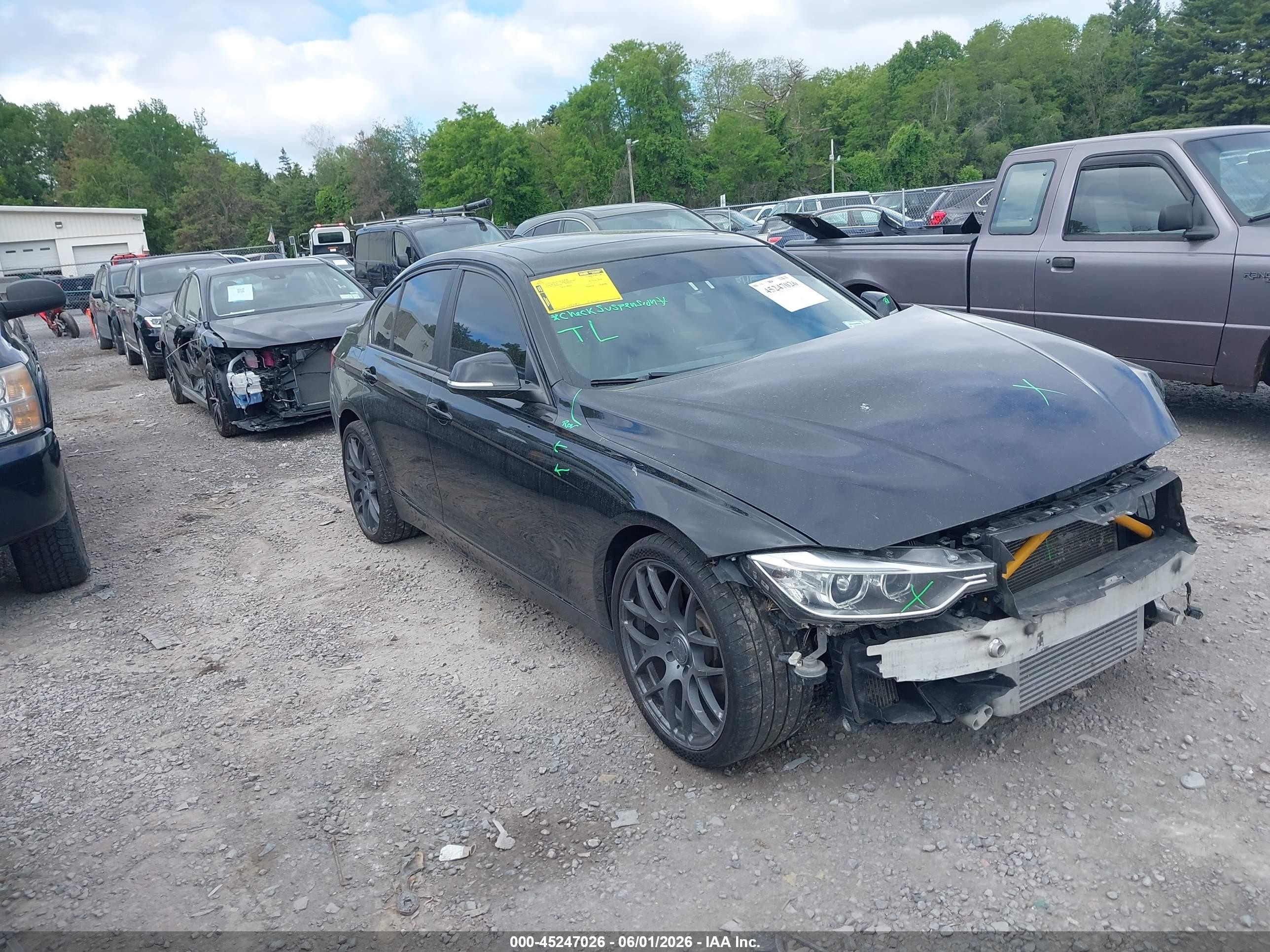 2013 Bmw 335i Xdrive Black vin: WBA3B9G56DNR89733