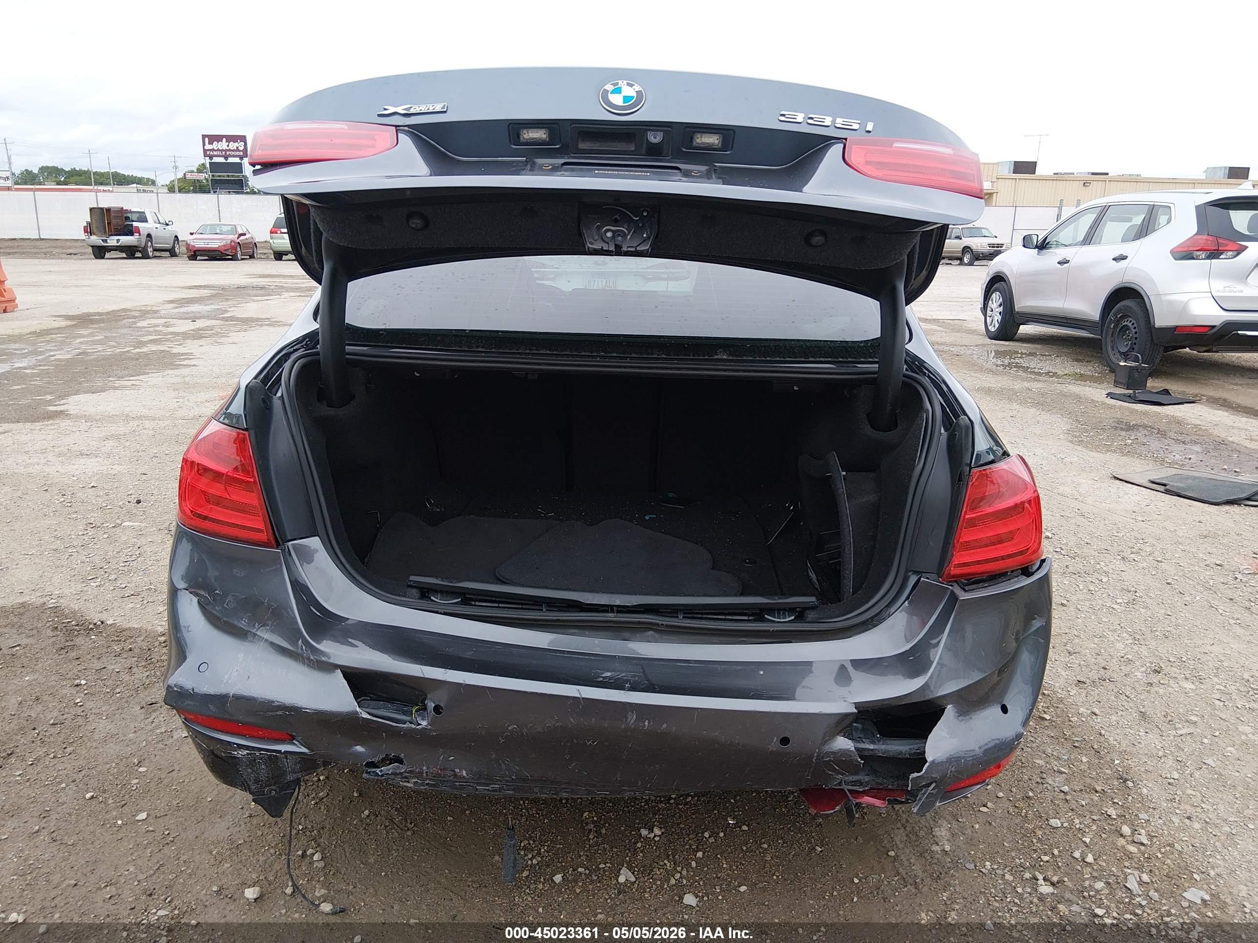 2015 Bmw 335i Xdrive Gray vin: WBA3B9G56FNR93607