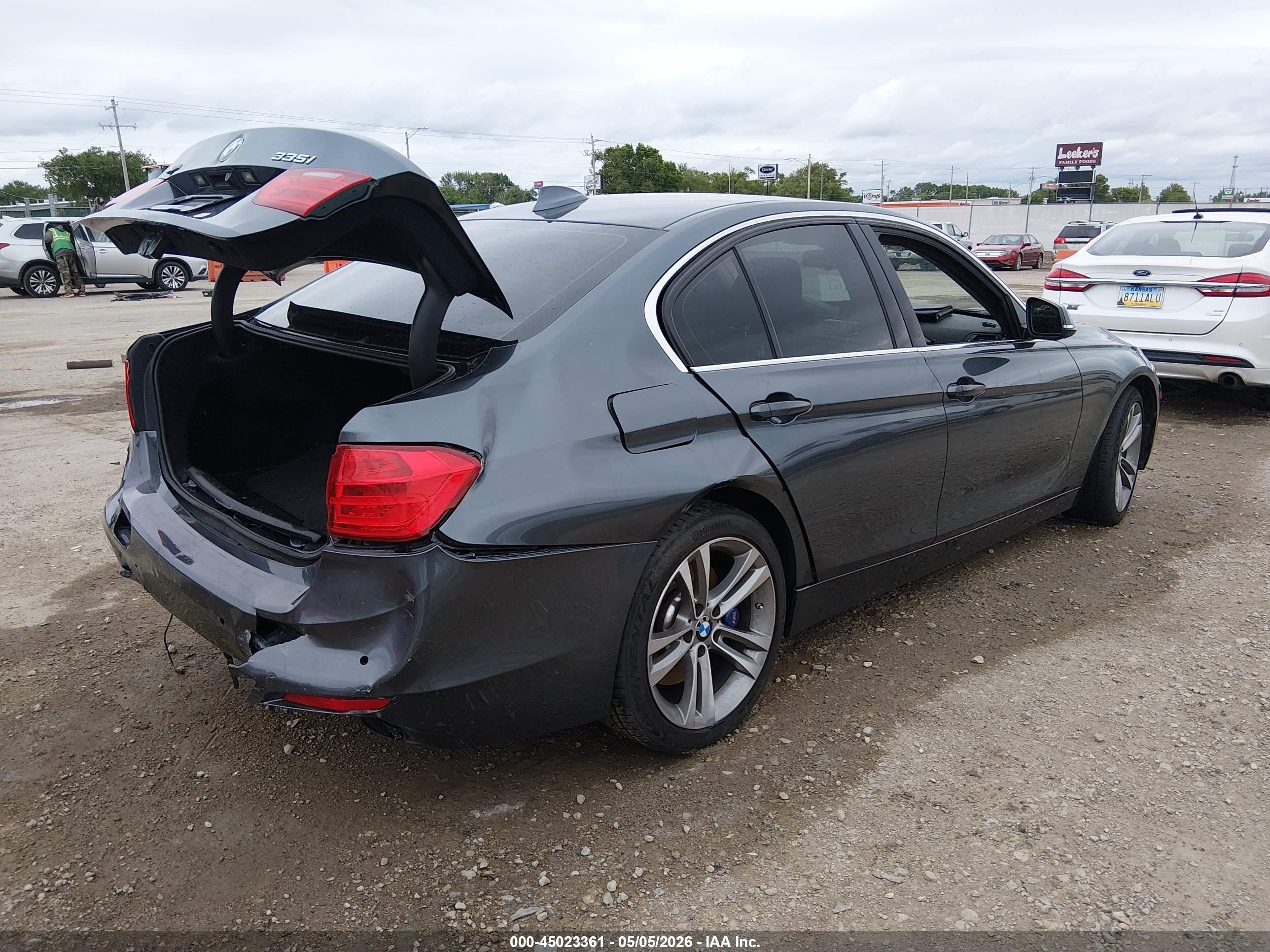 2015 Bmw 335i Xdrive Gray vin: WBA3B9G56FNR93607